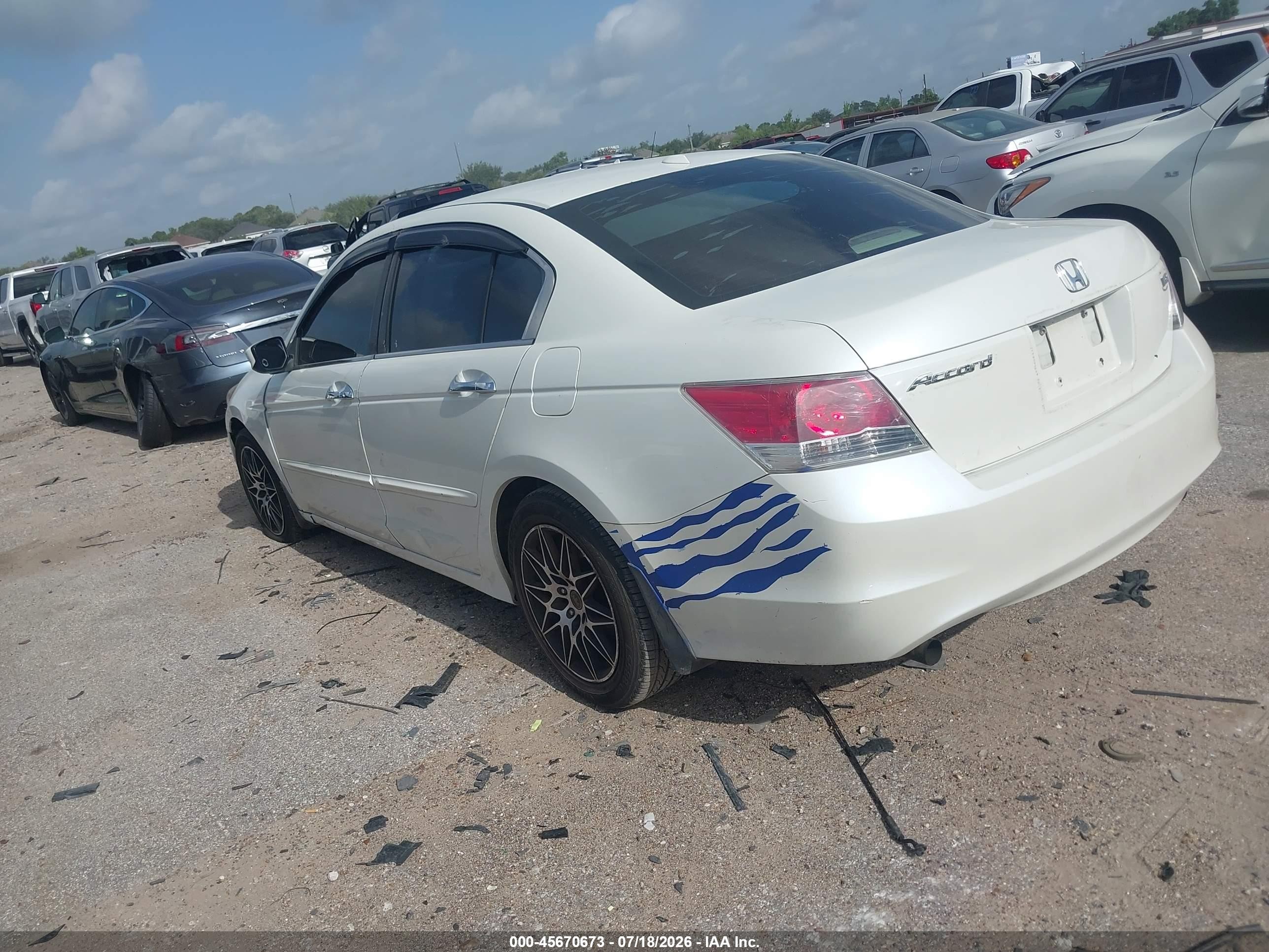2008 Honda Accord 3.5 Ex-l White vin: 1HGCP36848A057610