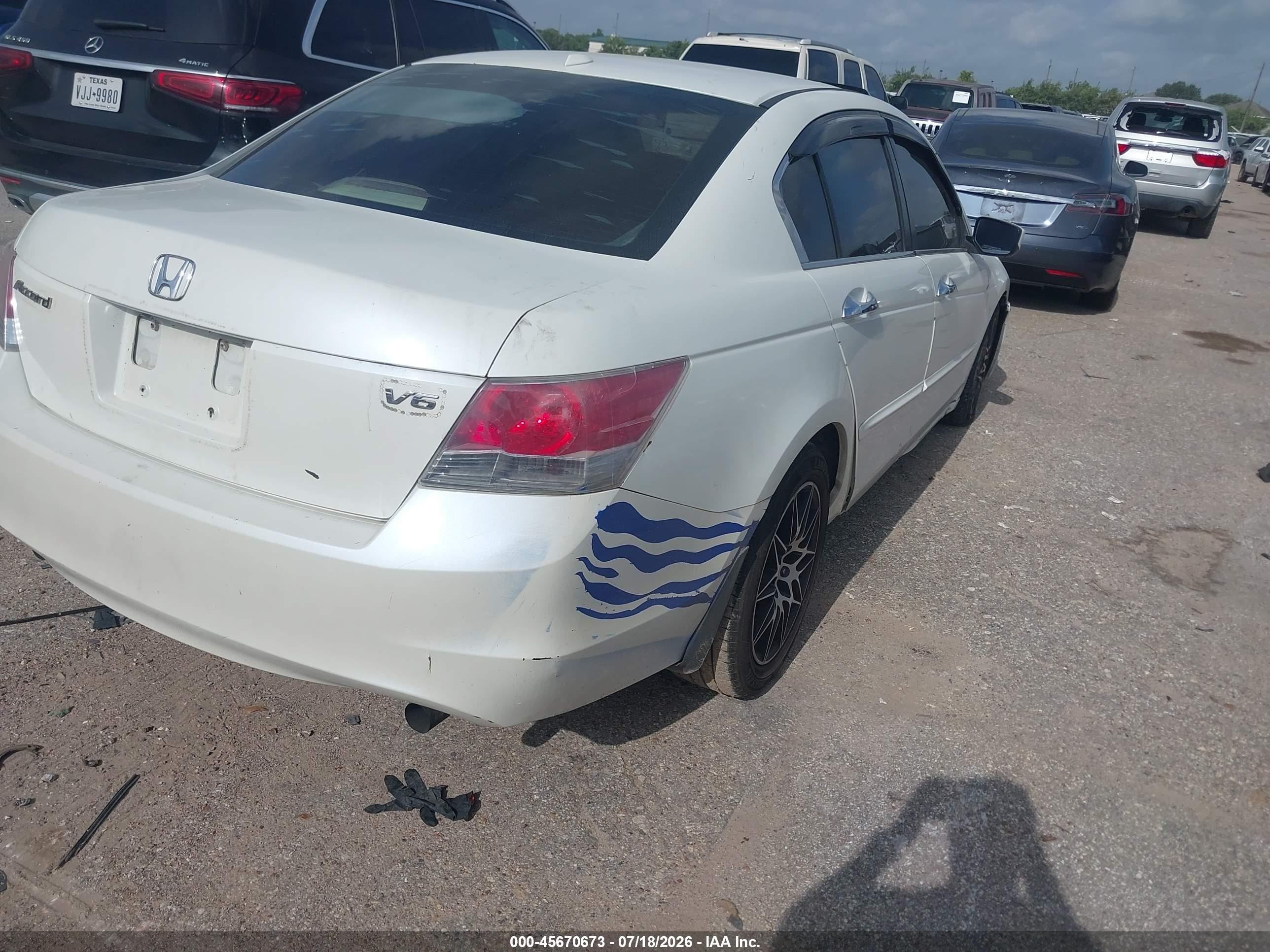 2008 Honda Accord 3.5 Ex-l White vin: 1HGCP36848A057610