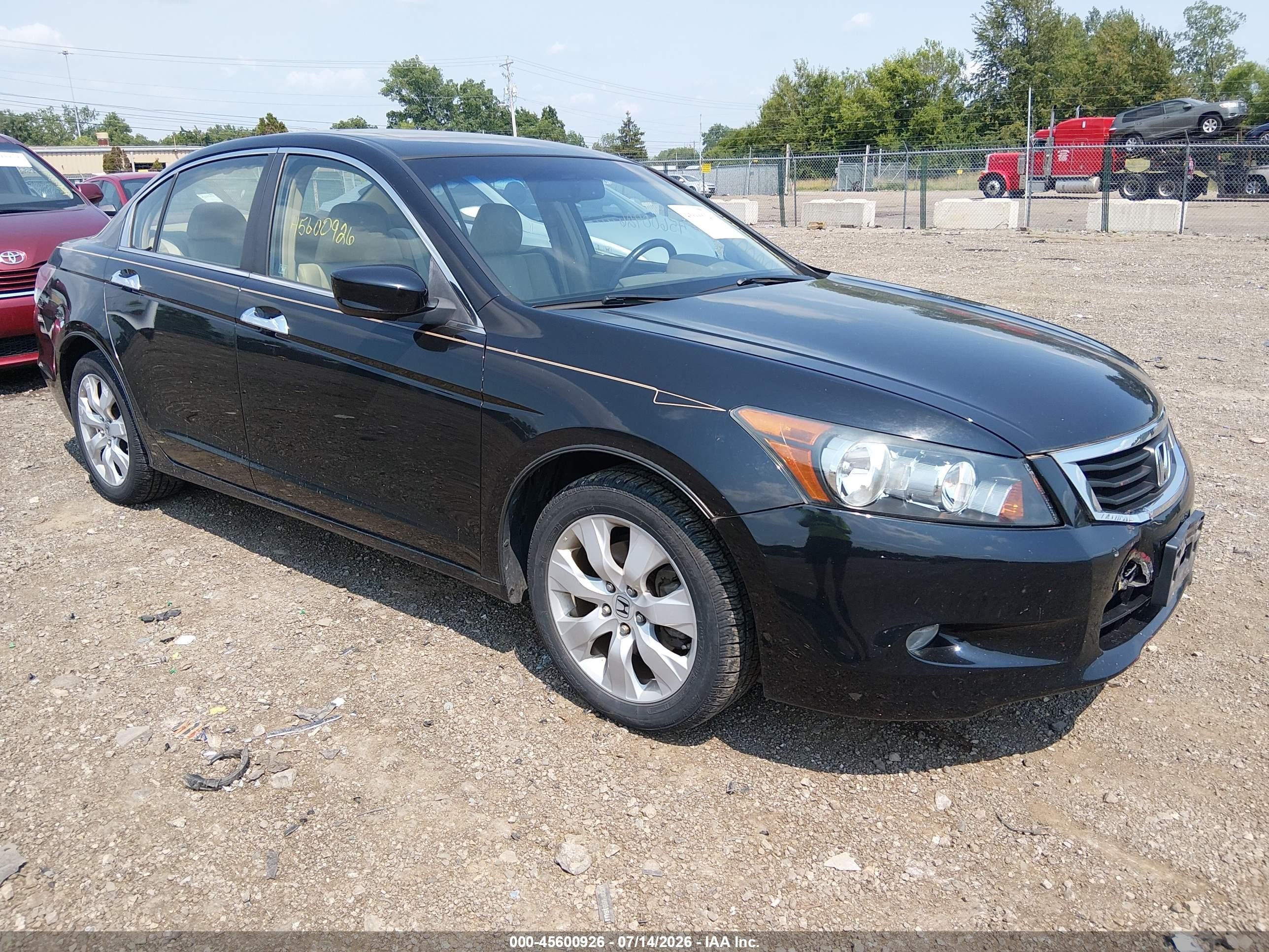 2008 Honda Accord 3.5 Ex-l Black vin: 1HGCP36848A059745