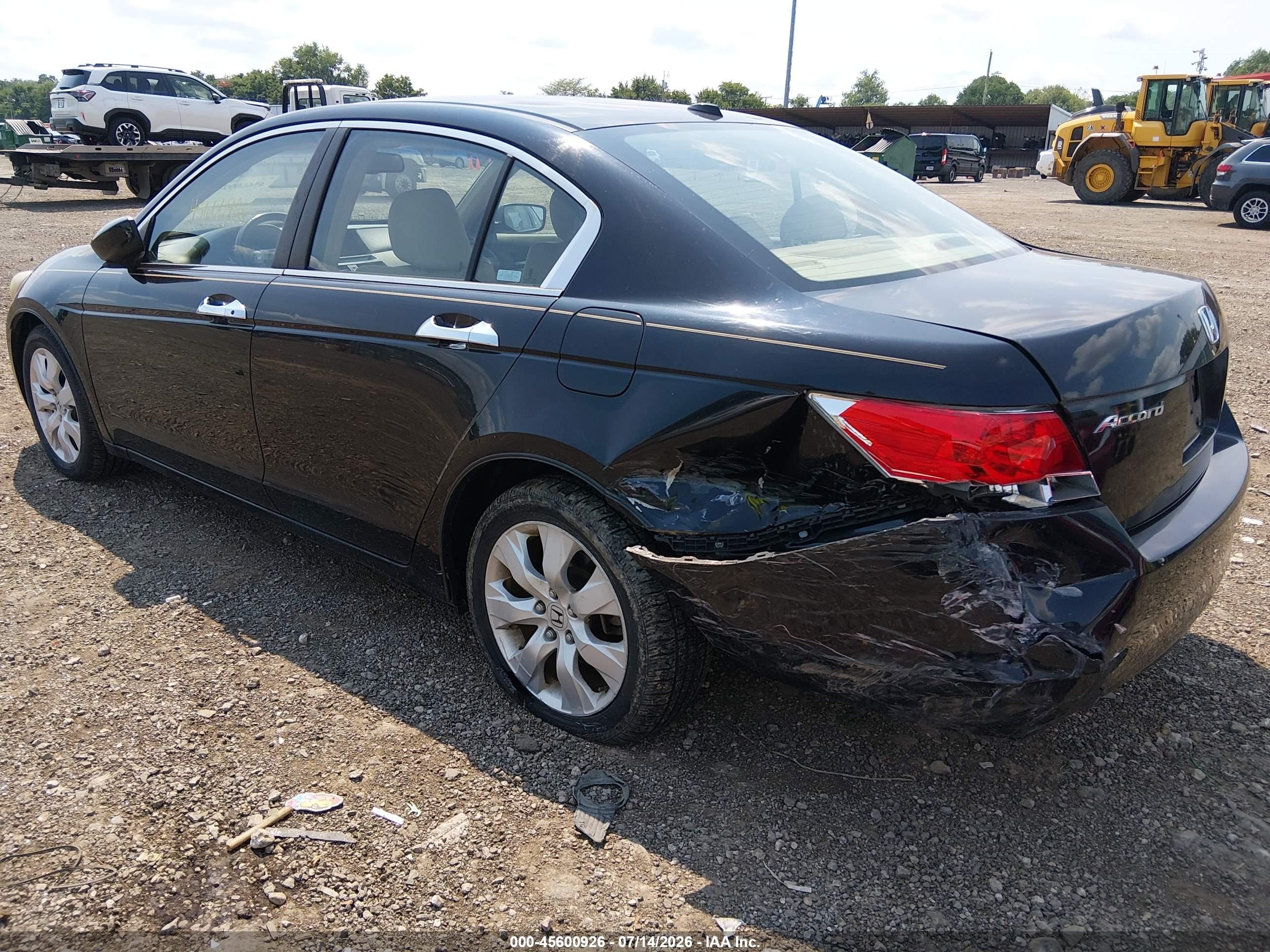 2008 Honda Accord 3.5 Ex-l Black vin: 1HGCP36848A059745