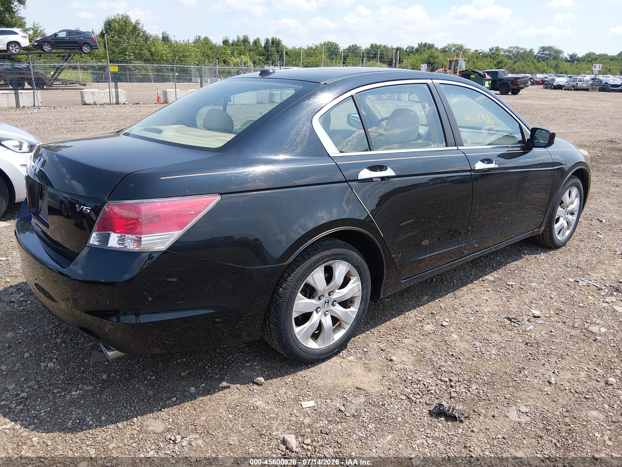 2008 Honda Accord 3.5 Ex-l Black vin: 1HGCP36848A059745