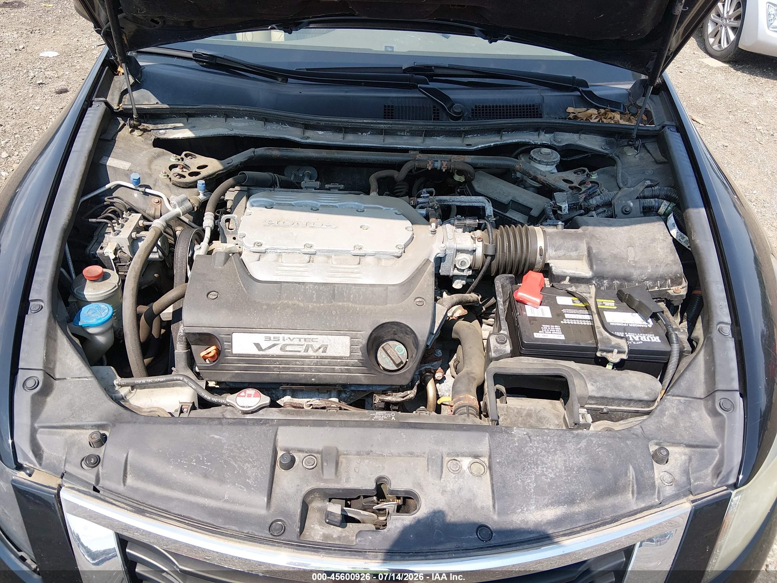 2008 Honda Accord 3.5 Ex-l Black vin: 1HGCP36848A059745
