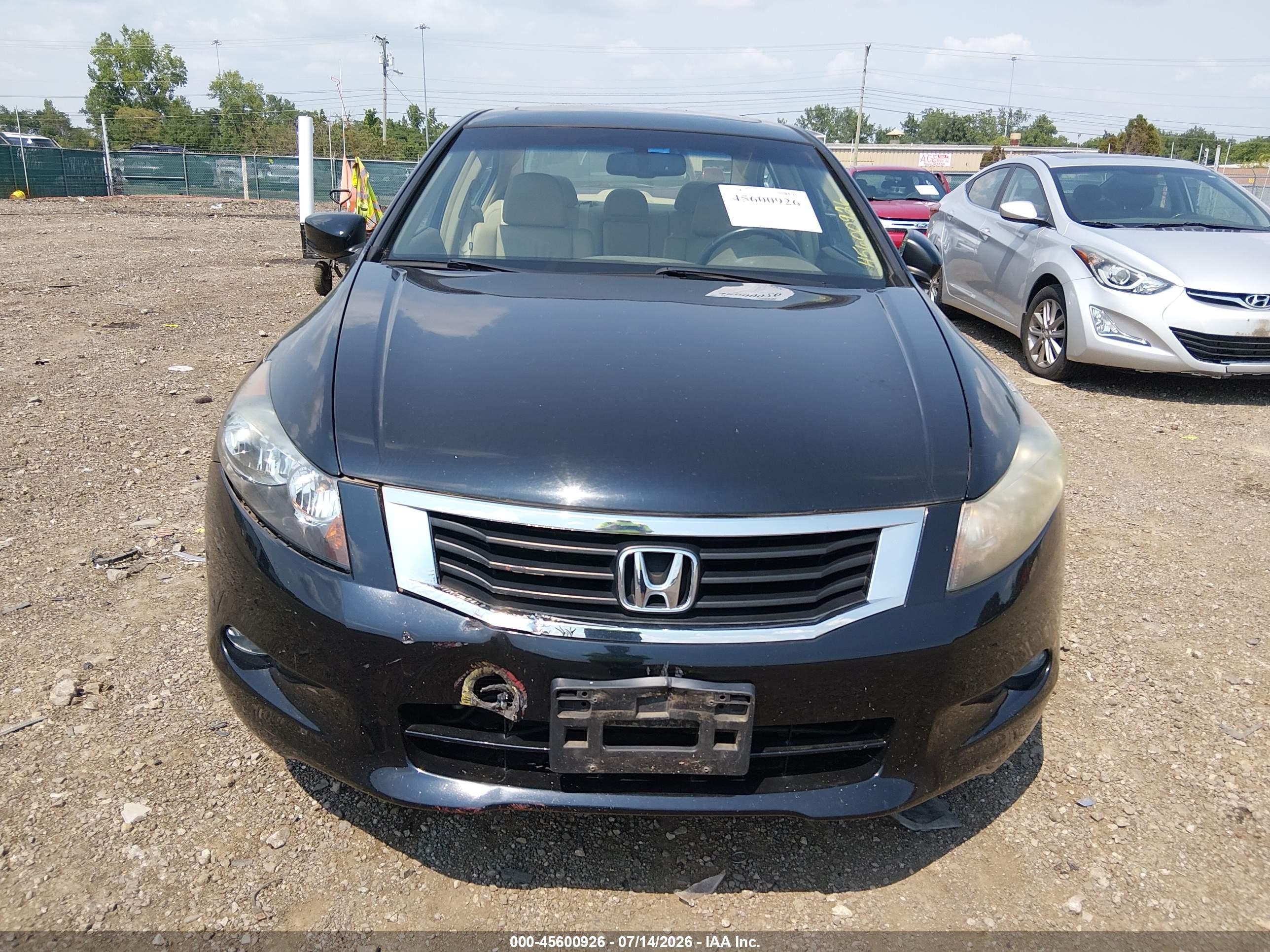 2008 Honda Accord 3.5 Ex-l Black vin: 1HGCP36848A059745
