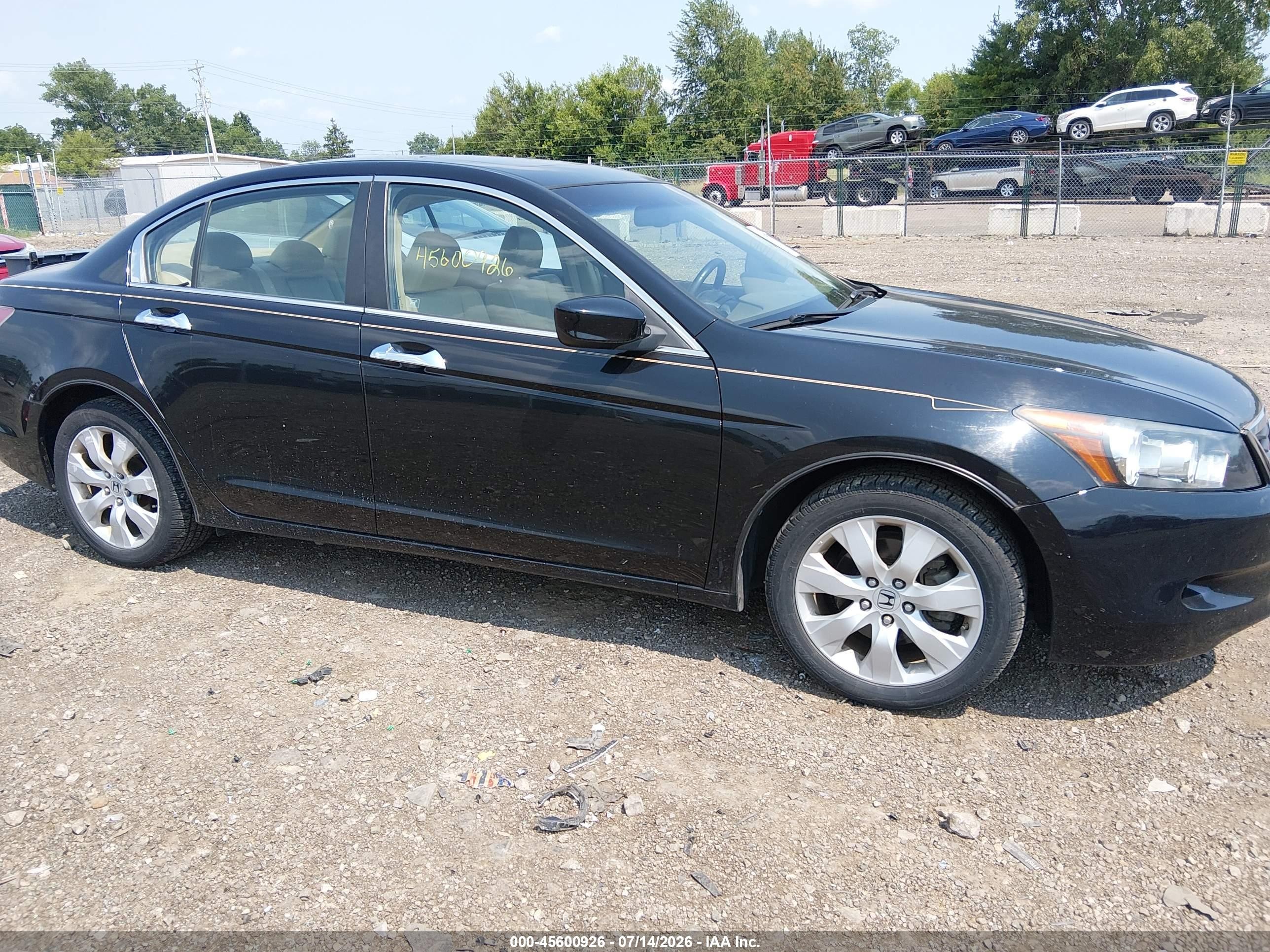 2008 Honda Accord 3.5 Ex-l Black vin: 1HGCP36848A059745