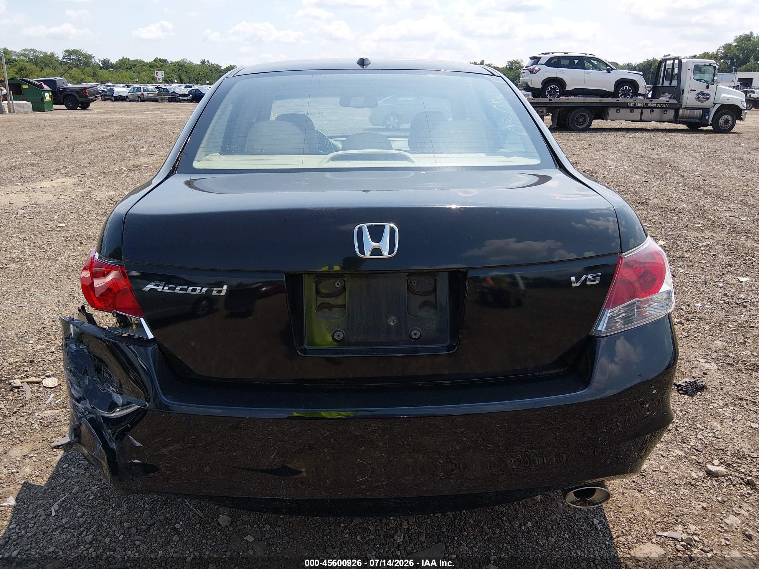 2008 Honda Accord 3.5 Ex-l Black vin: 1HGCP36848A059745
