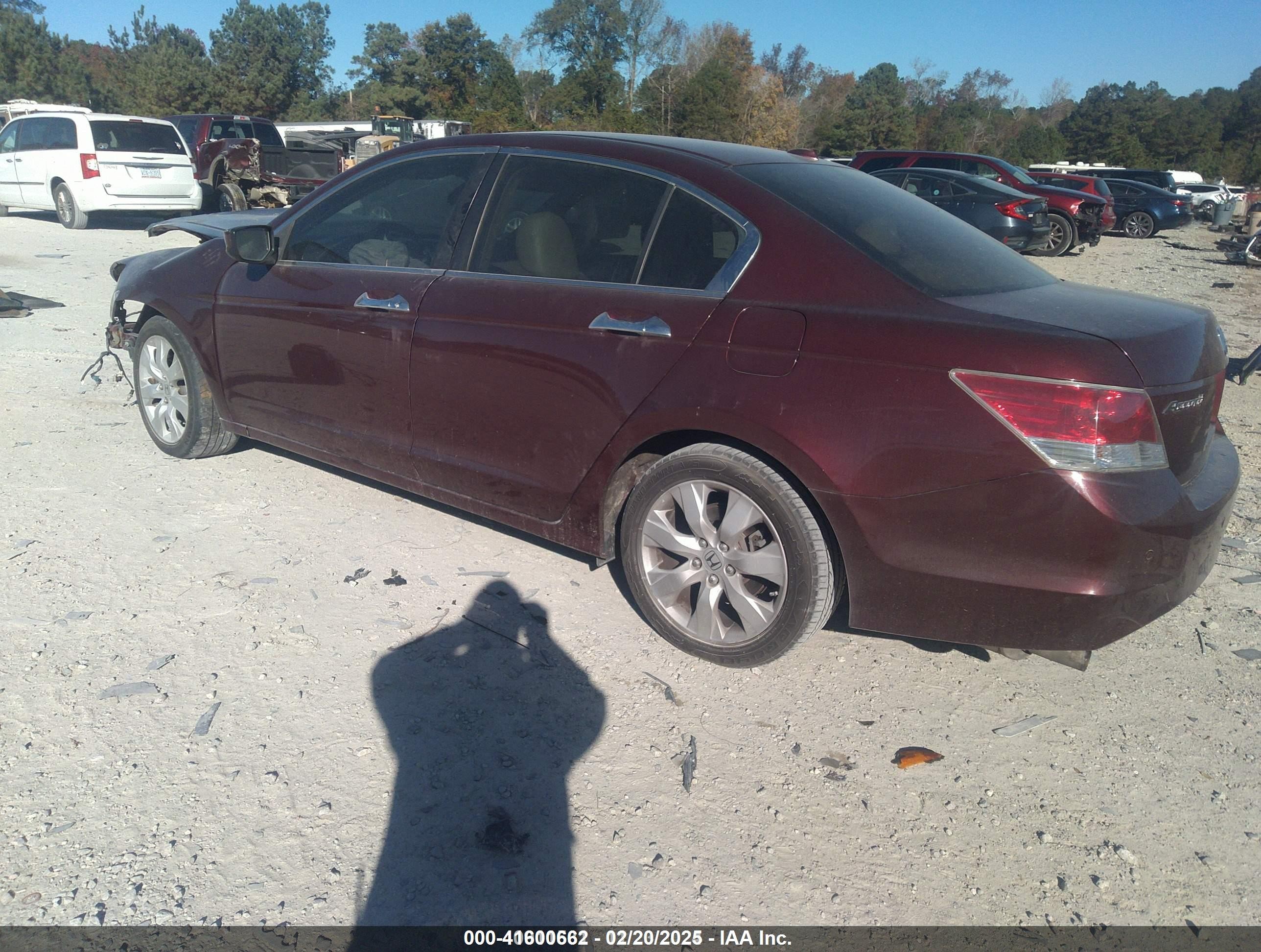 2008 Honda Accord 3.5 Ex-l Burgundy vin: 1HGCP36848A067666