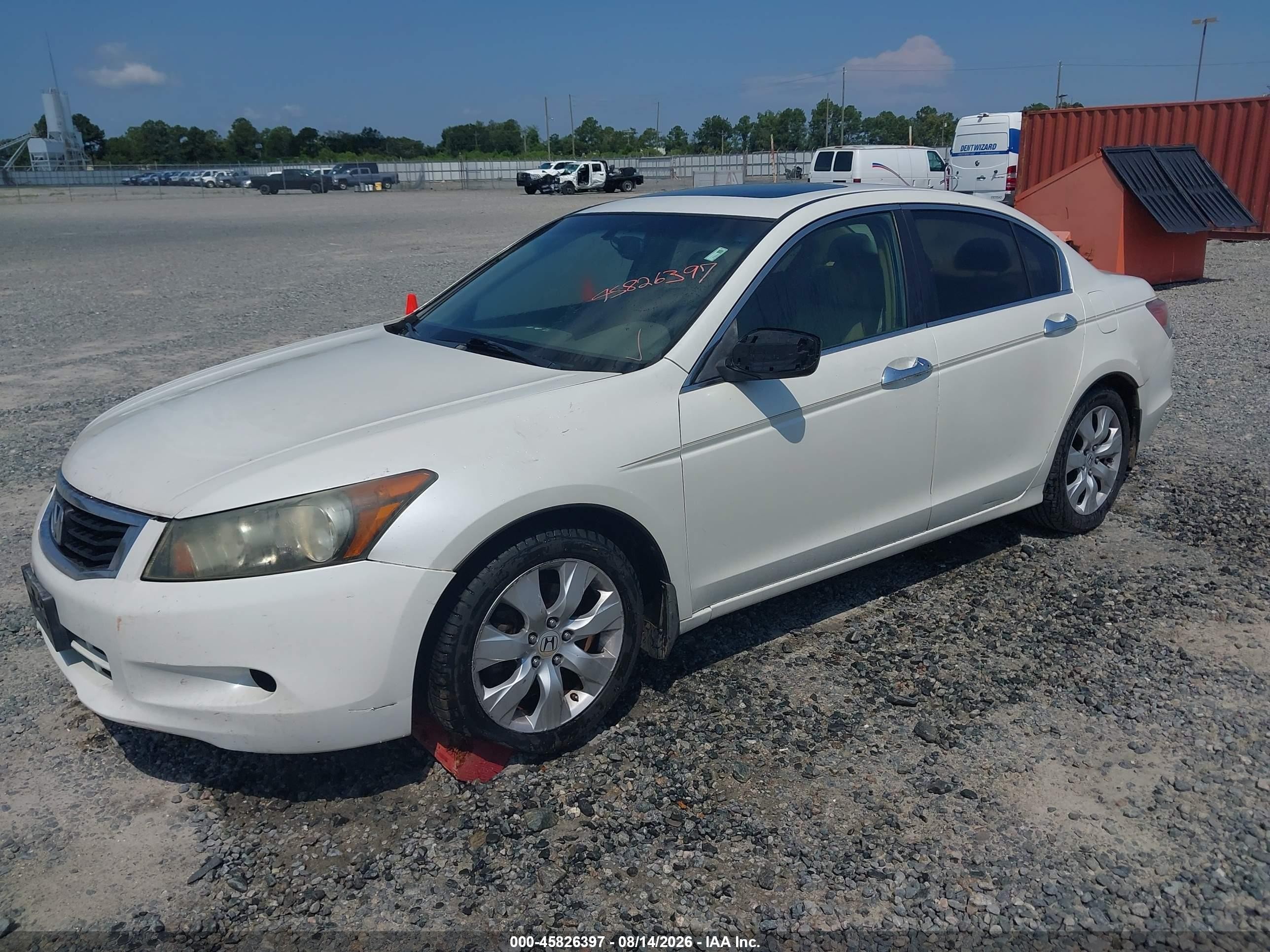 2009 Honda Accord 3.5 Ex-l White vin: 1HGCP36849A008571