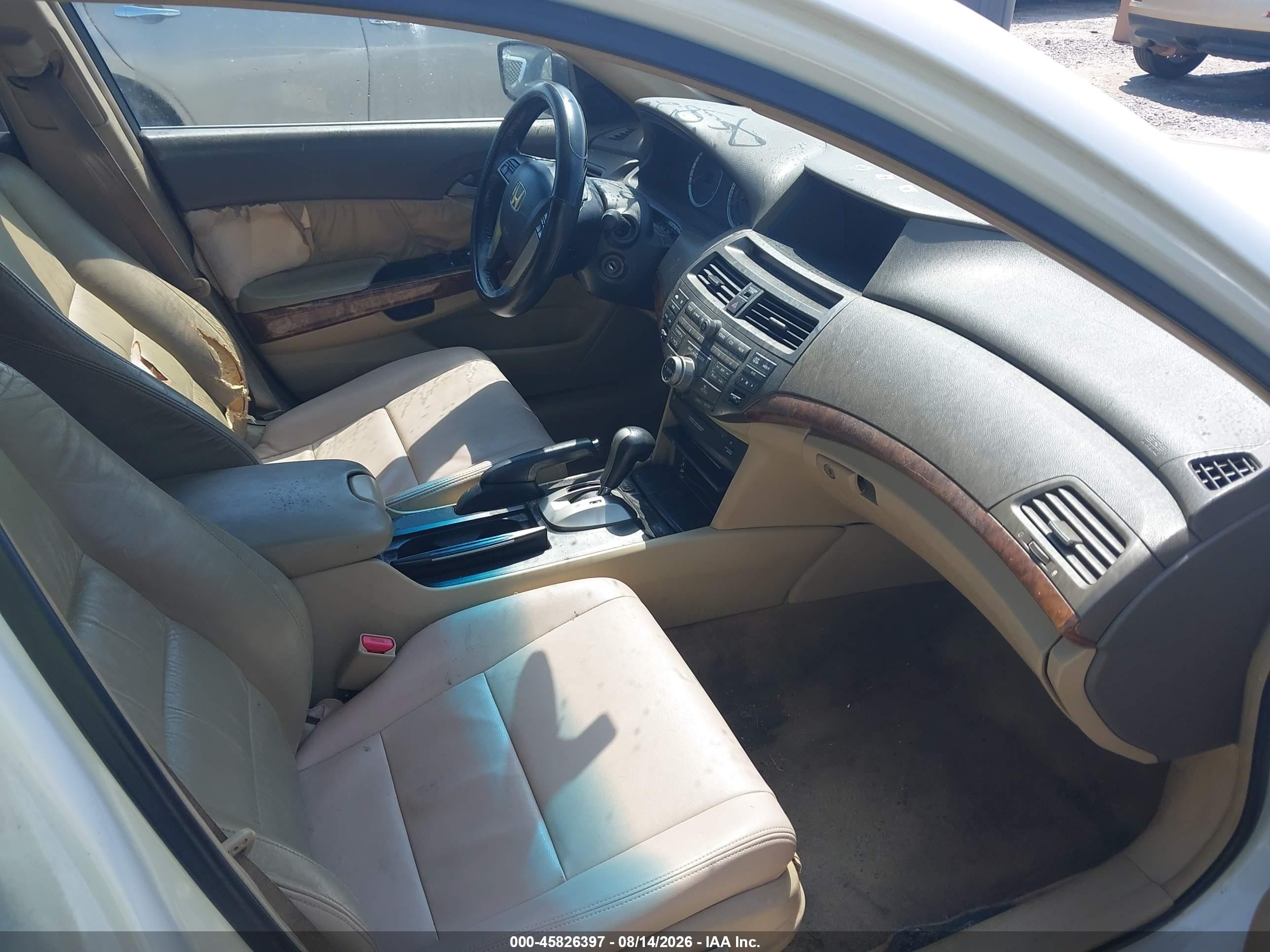2009 Honda Accord 3.5 Ex-l White vin: 1HGCP36849A008571