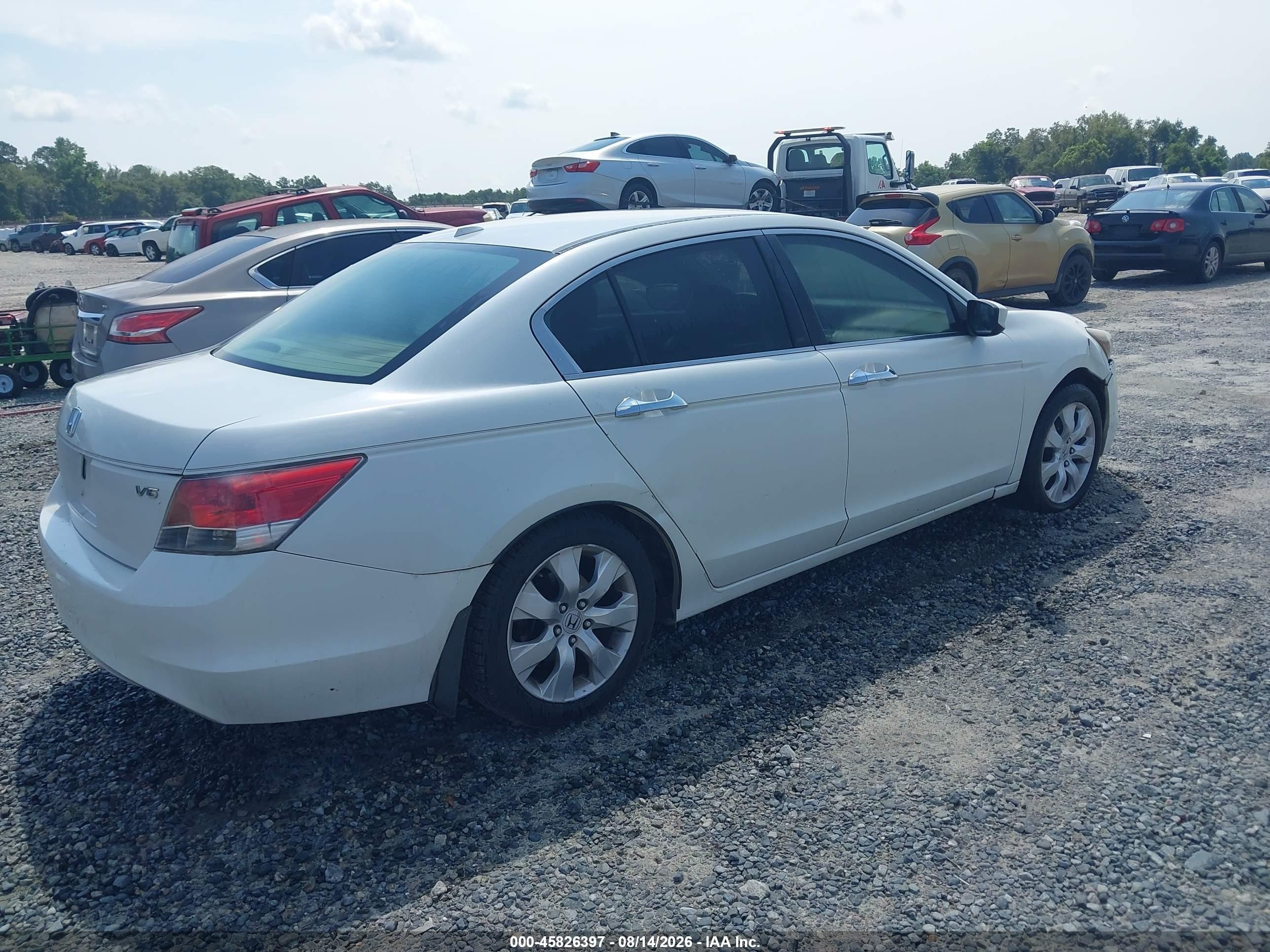 2009 Honda Accord 3.5 Ex-l White vin: 1HGCP36849A008571