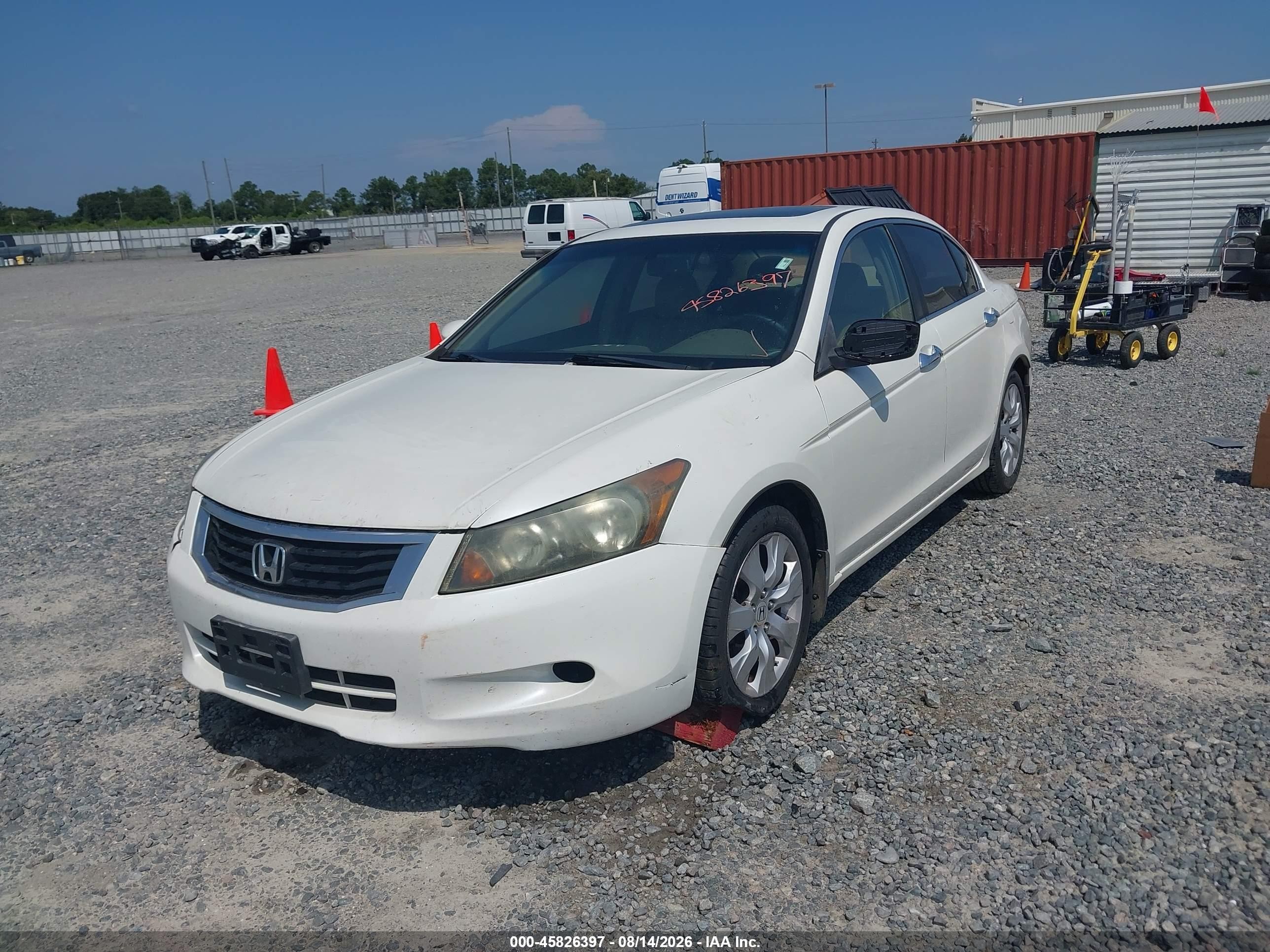 2009 Honda Accord 3.5 Ex-l White vin: 1HGCP36849A008571