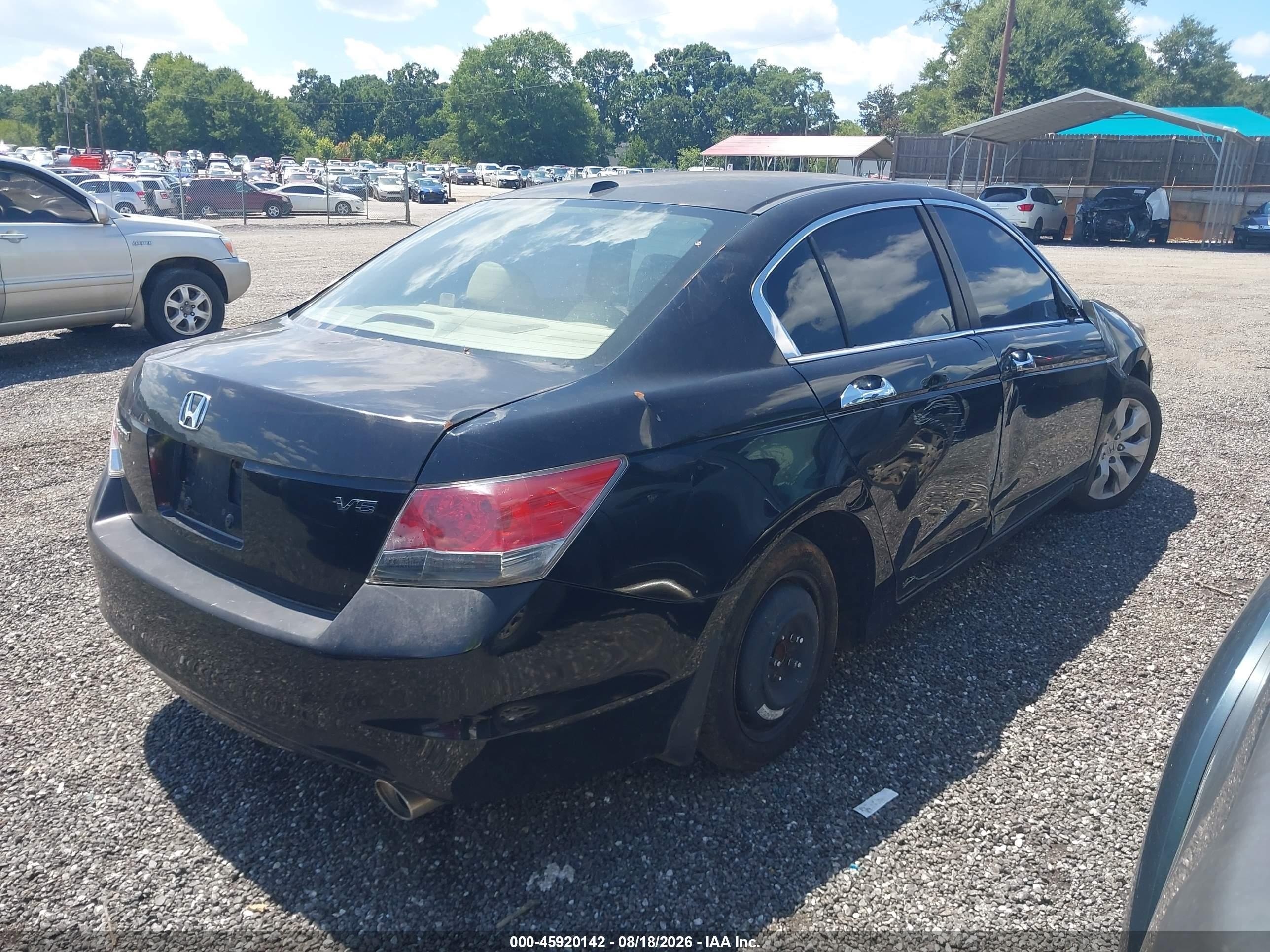 2009 Honda Accord 3.5 Ex-l Black vin: 1HGCP36849A011308