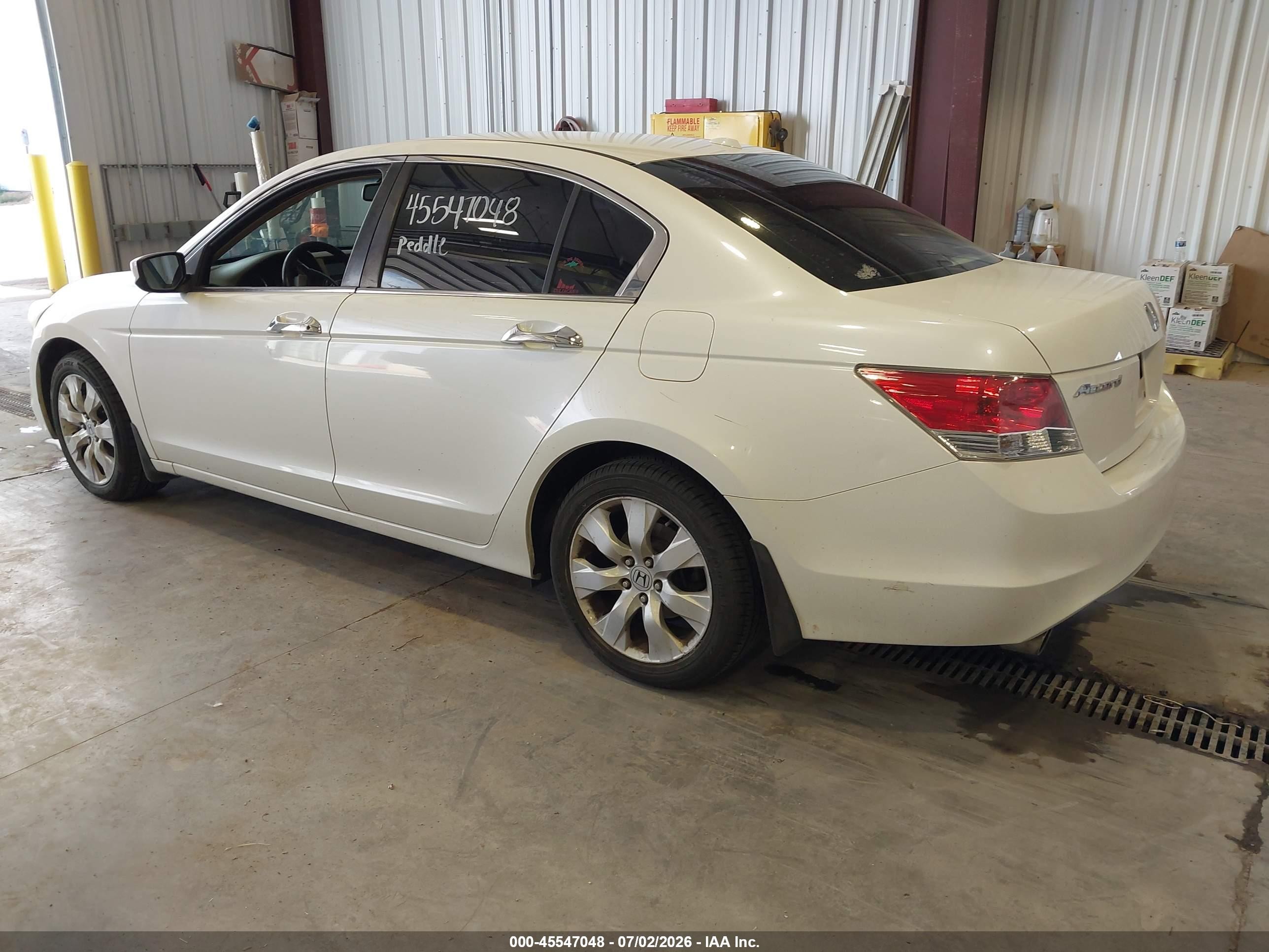 2009 Honda Accord 3.5 Ex-l White vin: 1HGCP36849A024513