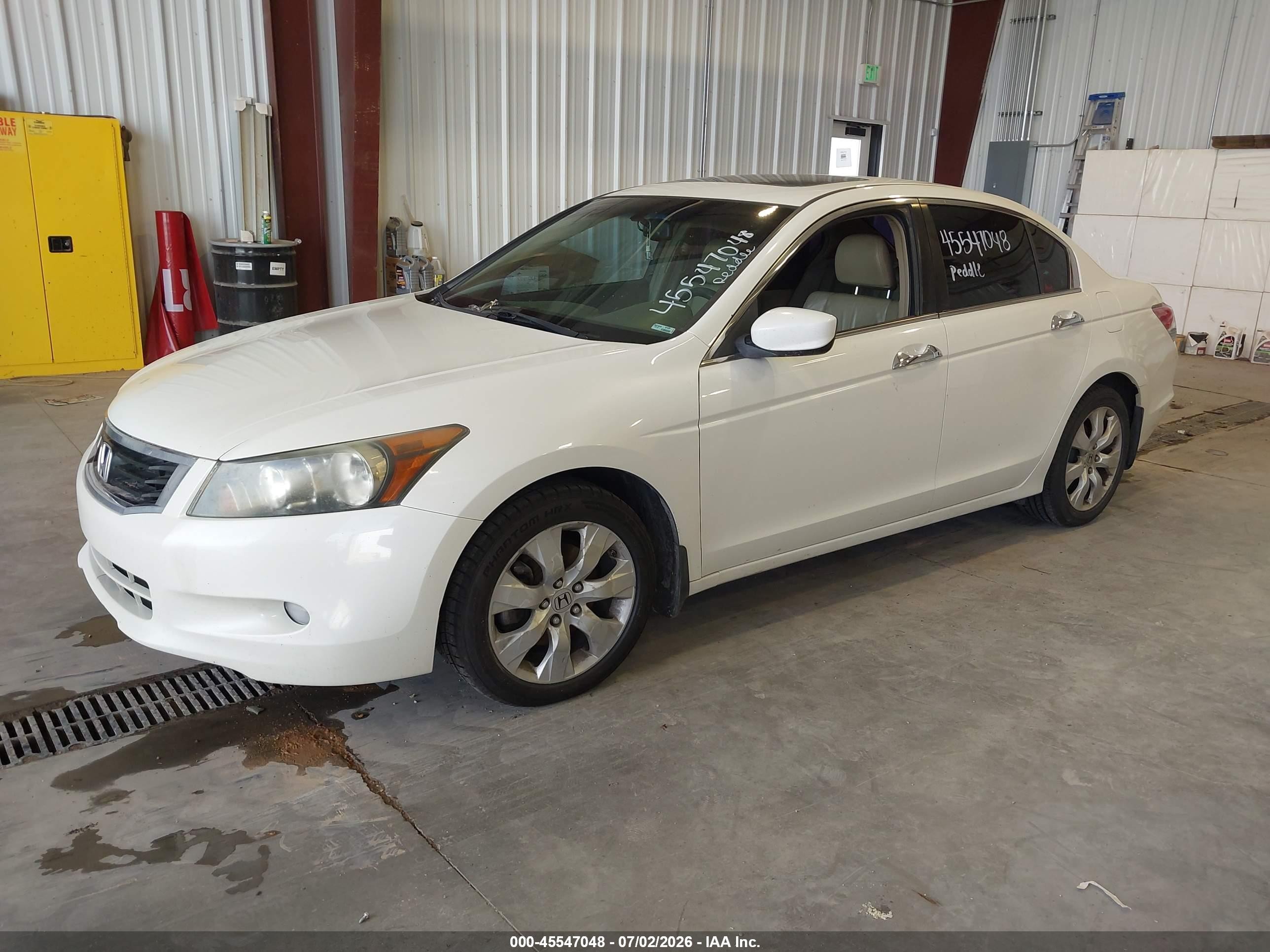 2009 Honda Accord 3.5 Ex-l White vin: 1HGCP36849A024513