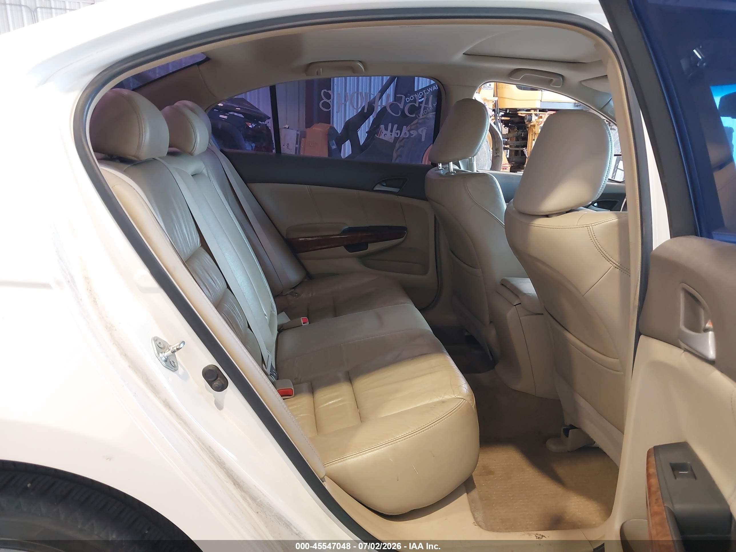 2009 Honda Accord 3.5 Ex-l White vin: 1HGCP36849A024513