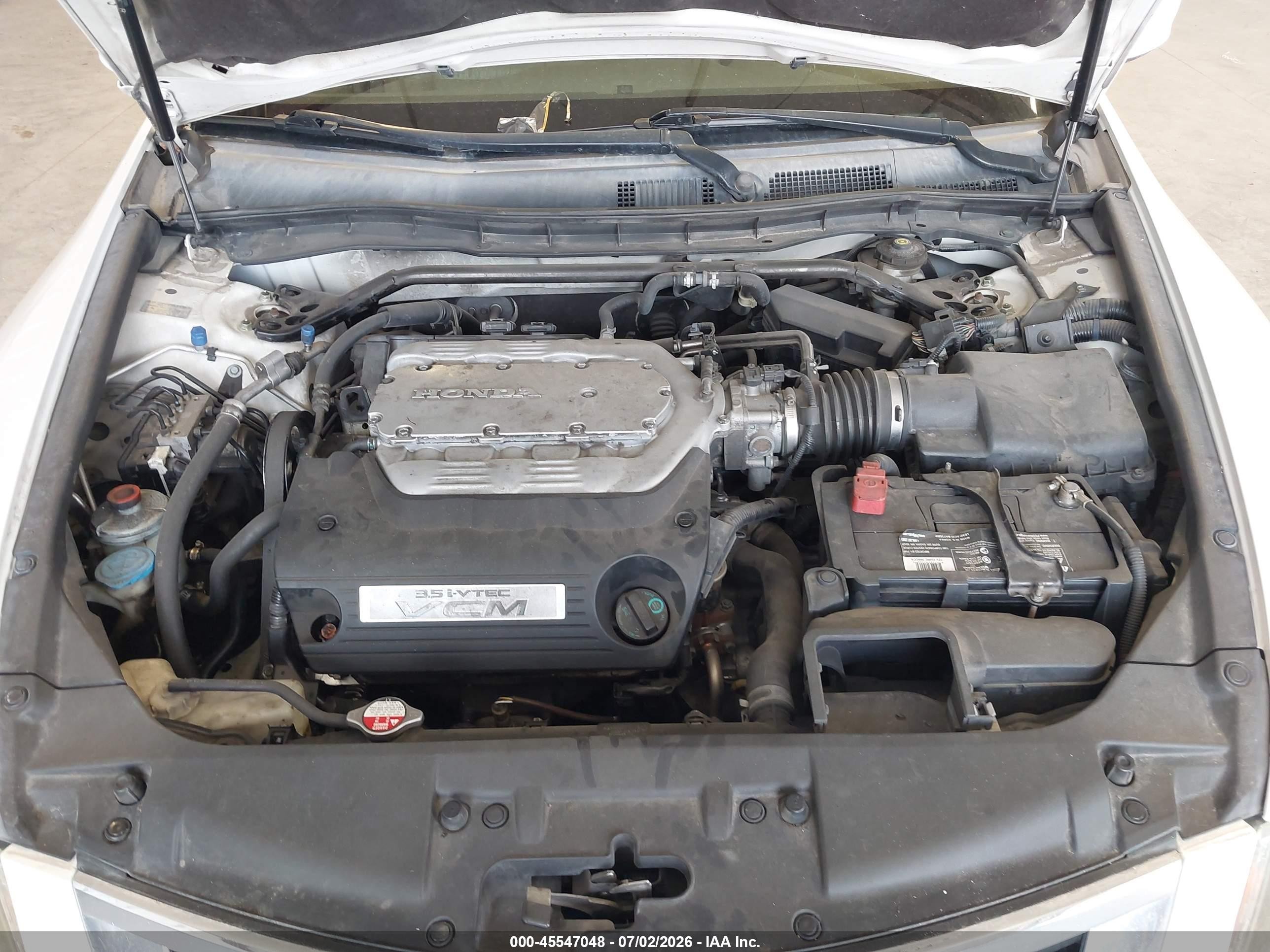 2009 Honda Accord 3.5 Ex-l White vin: 1HGCP36849A024513