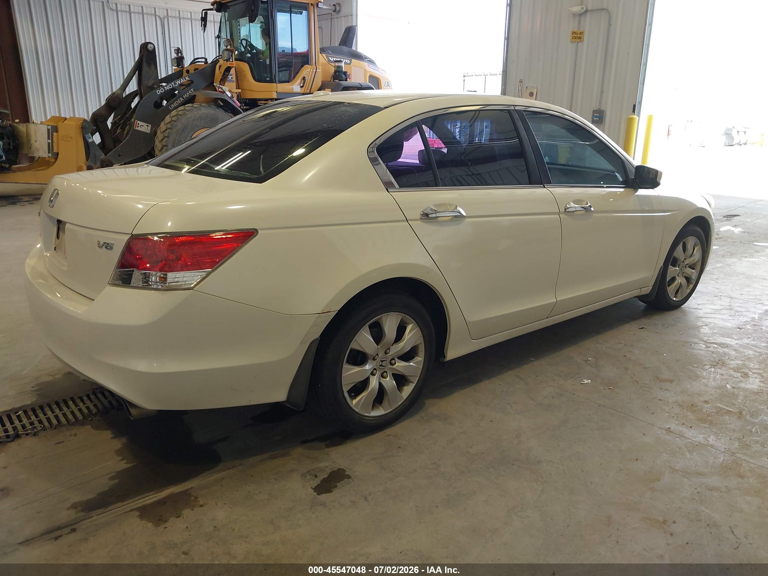 2009 Honda Accord 3.5 Ex-l White vin: 1HGCP36849A024513