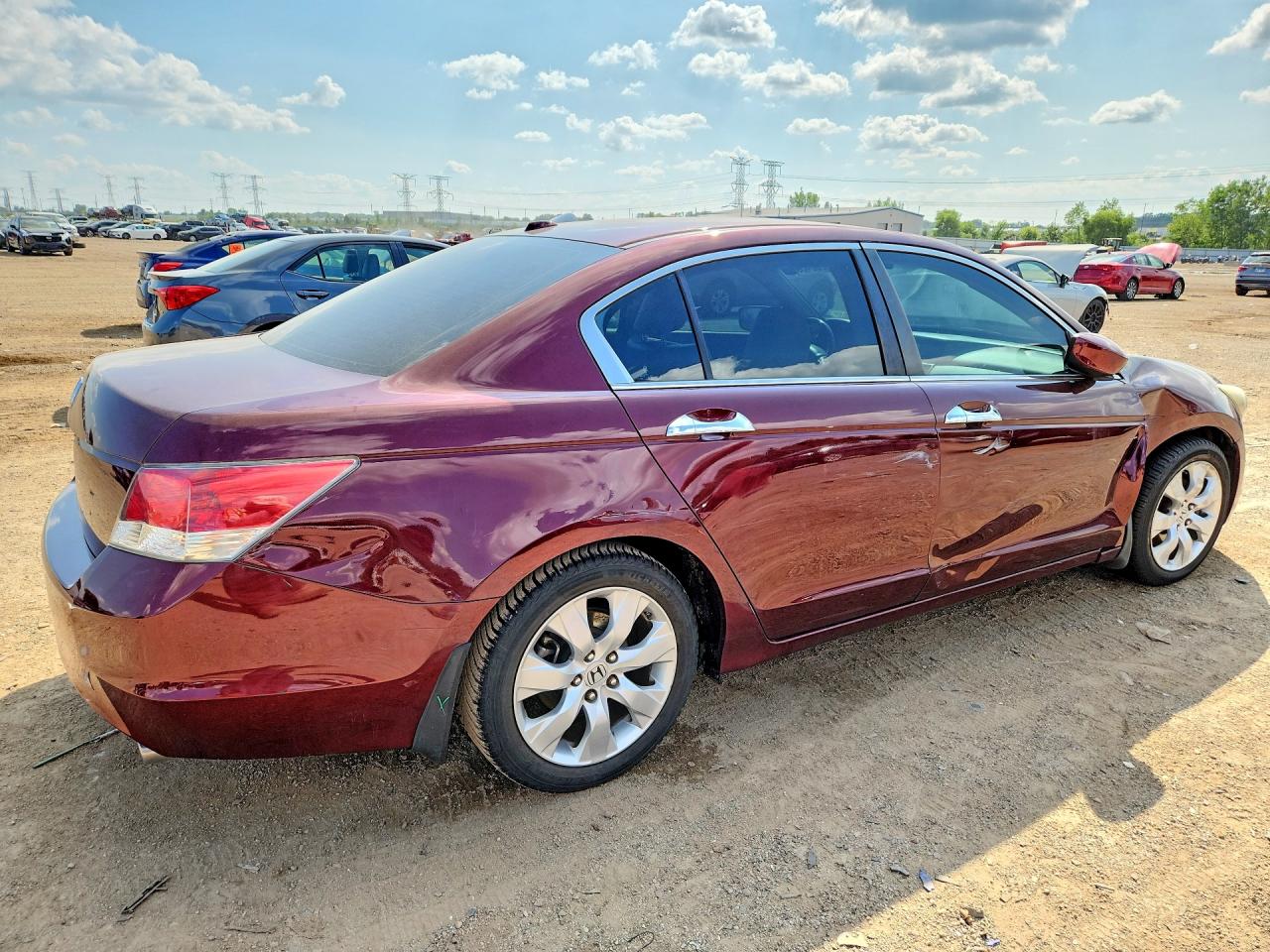 2009 Honda Accord Exl Темно-бордовый vin: 1HGCP36849A026276