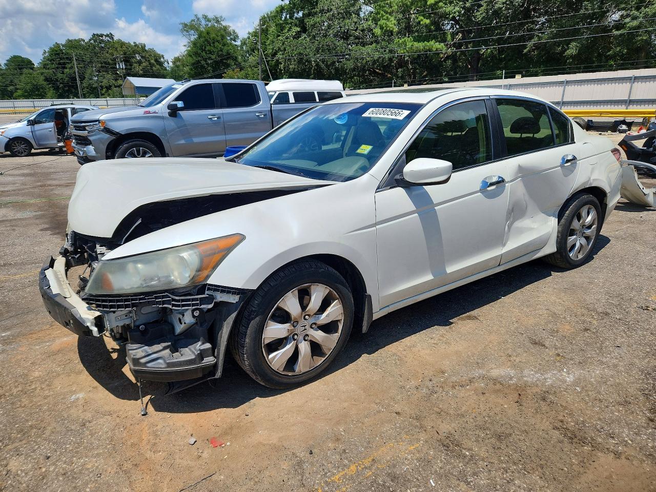 2009 Honda Accord Exl White vin: 1HGCP36849A045183