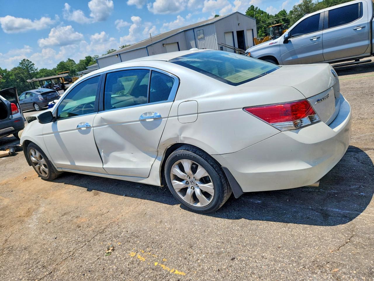 2009 Honda Accord Exl White vin: 1HGCP36849A045183