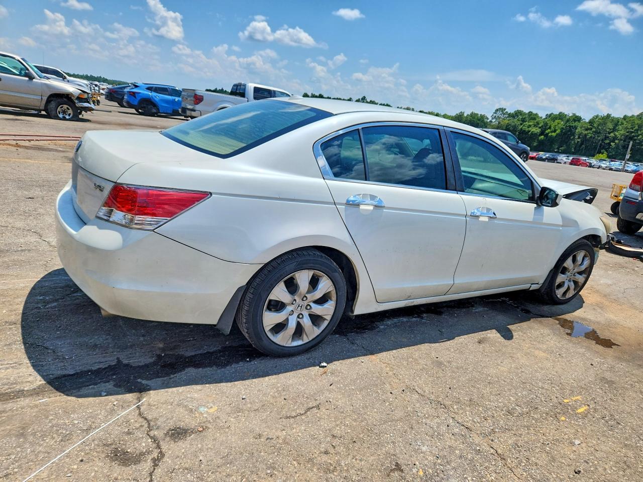 2009 Honda Accord Exl White vin: 1HGCP36849A045183