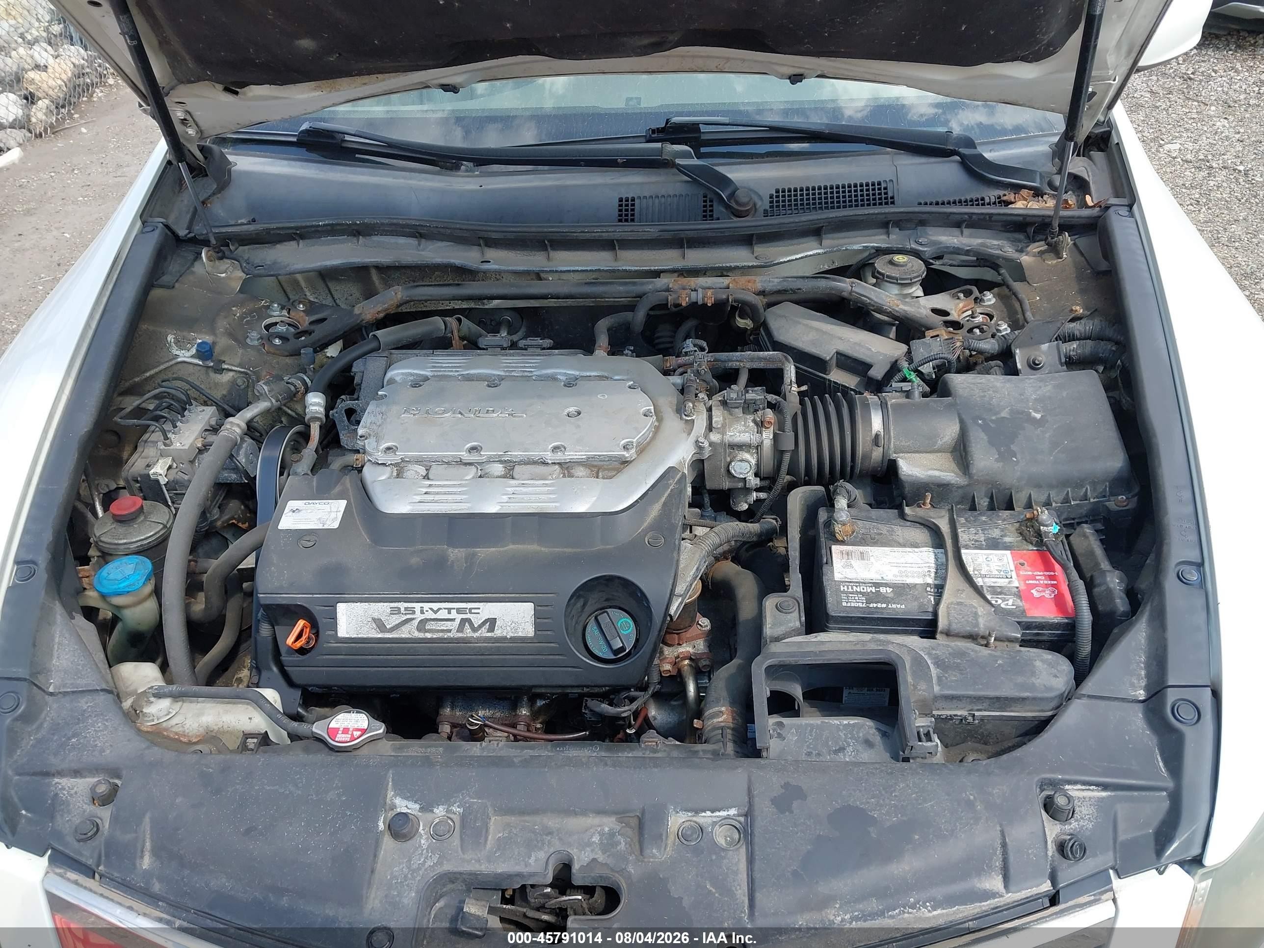 2008 Honda Accord 3.5 Ex-l White vin: 1HGCP36858A033199