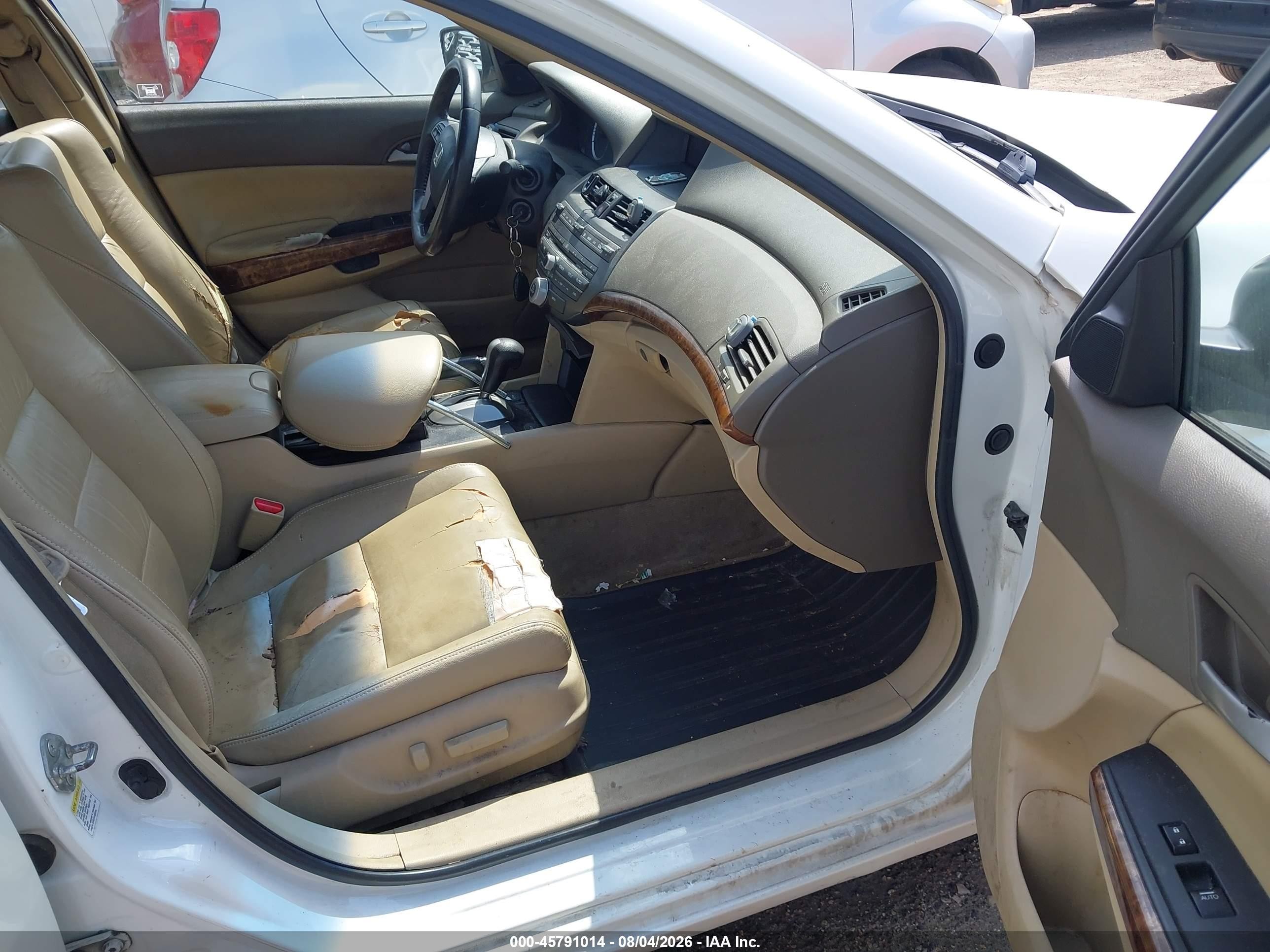 2008 Honda Accord 3.5 Ex-l White vin: 1HGCP36858A033199