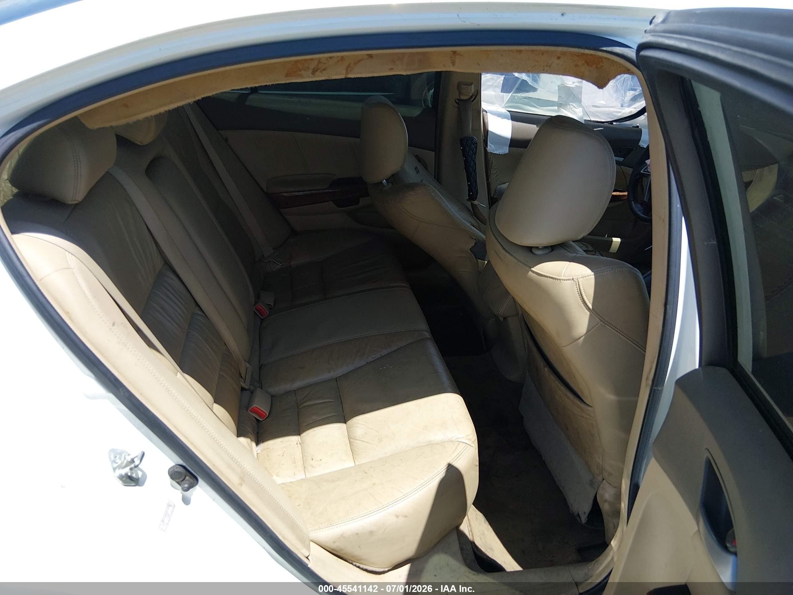 2008 Honda Accord 3.5 Ex-l White vin: 1HGCP36858A041397