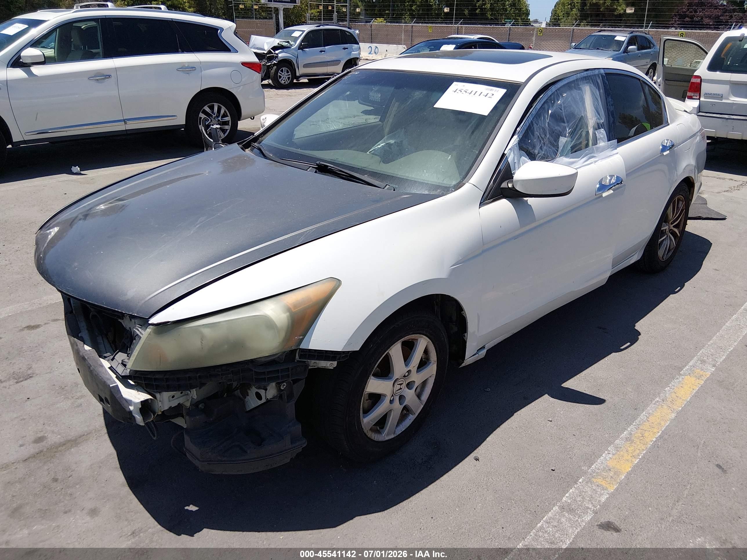 2008 Honda Accord 3.5 Ex-l White vin: 1HGCP36858A041397