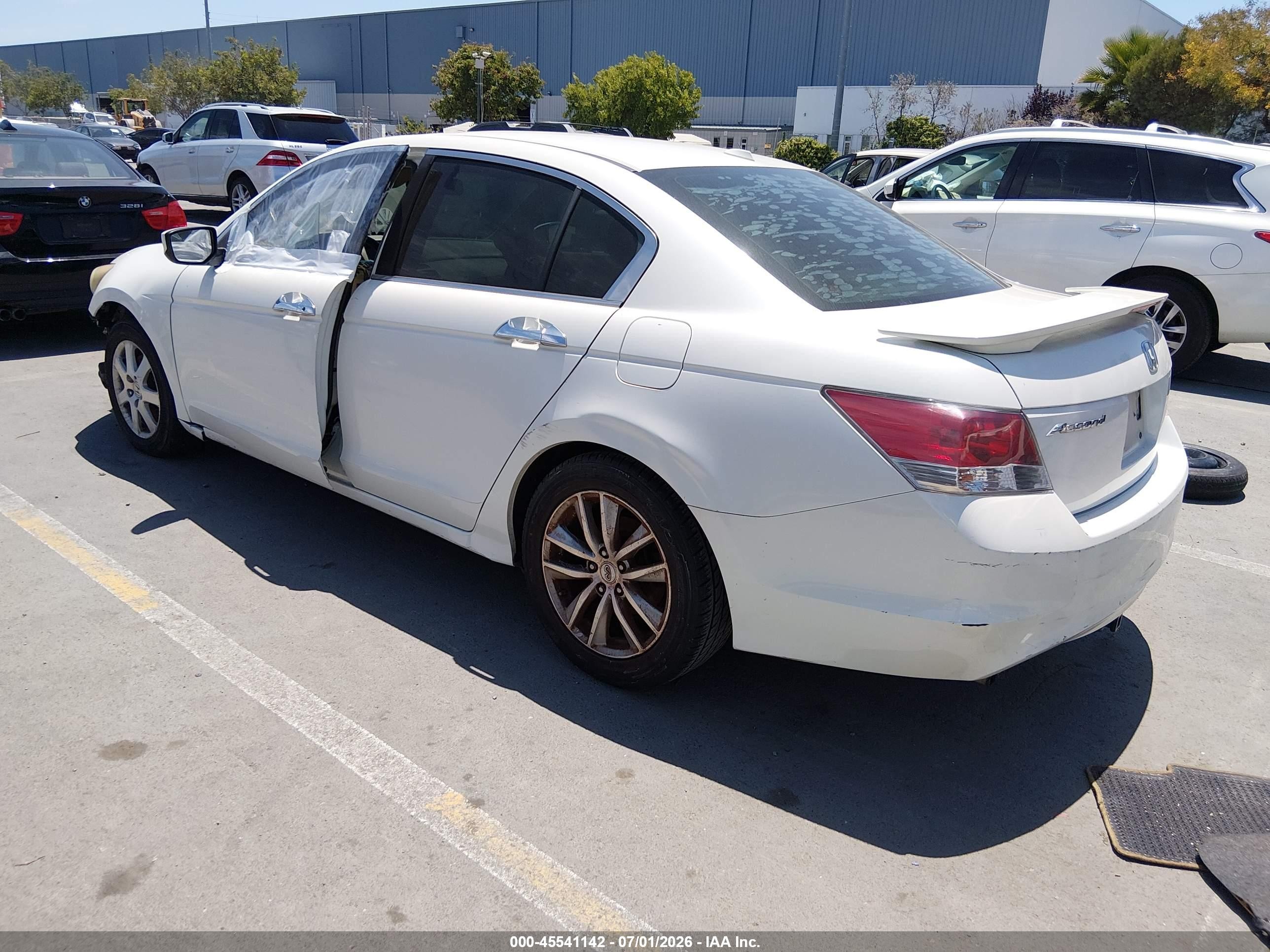 2008 Honda Accord 3.5 Ex-l White vin: 1HGCP36858A041397