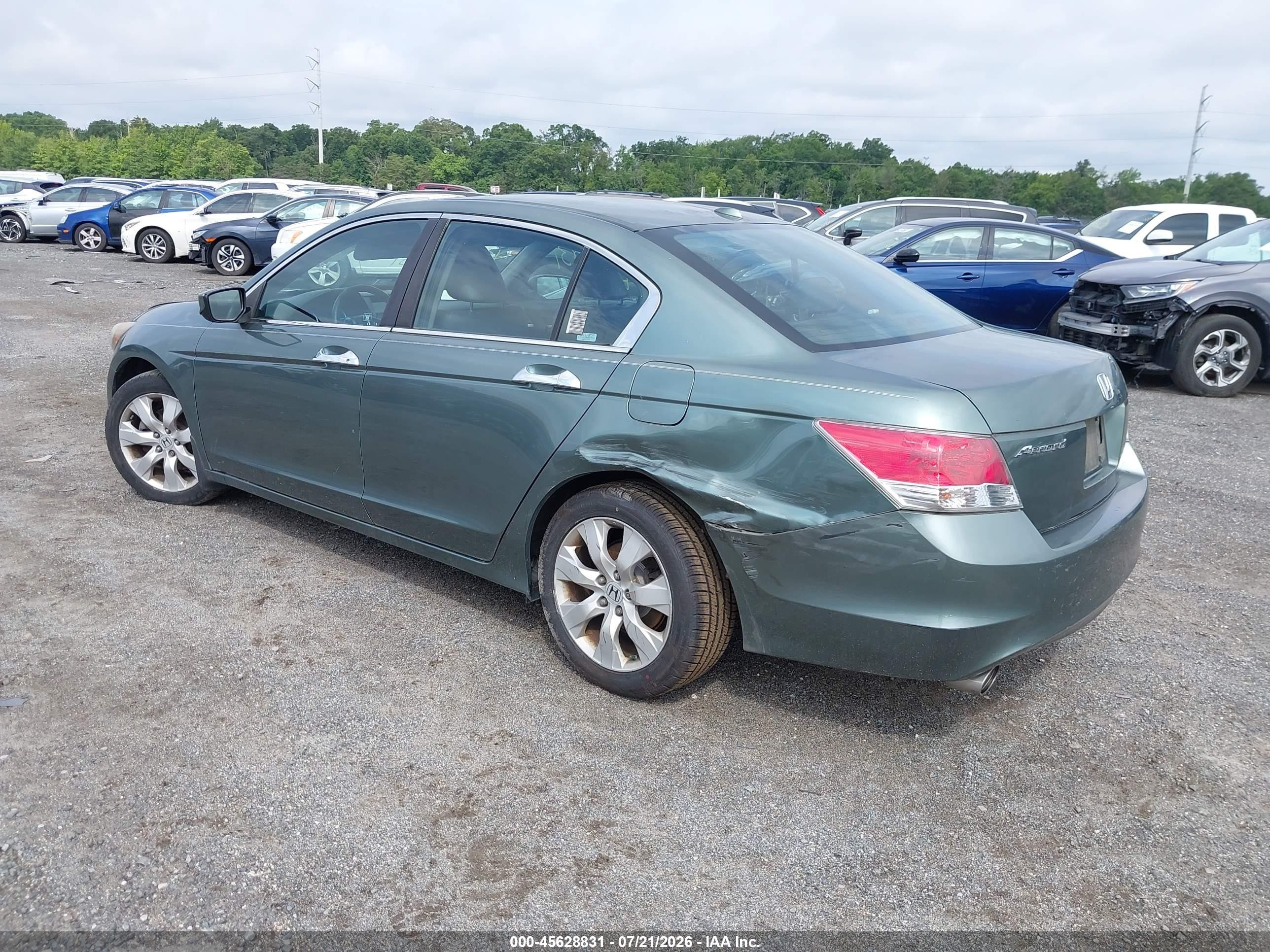 2008 Honda Accord 3.5 Ex-l Green vin: 1HGCP36858A055994