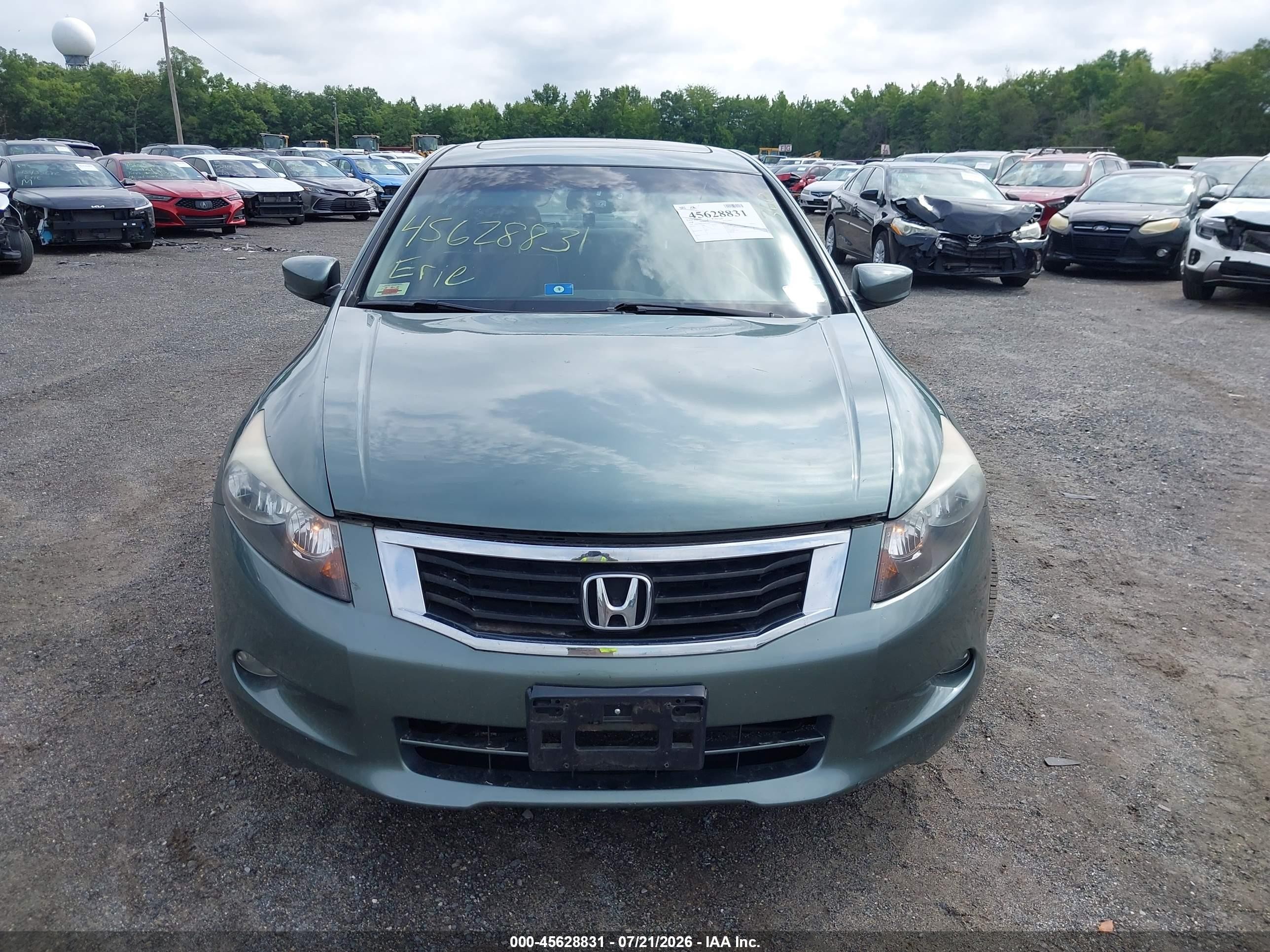 2008 Honda Accord 3.5 Ex-l Green vin: 1HGCP36858A055994