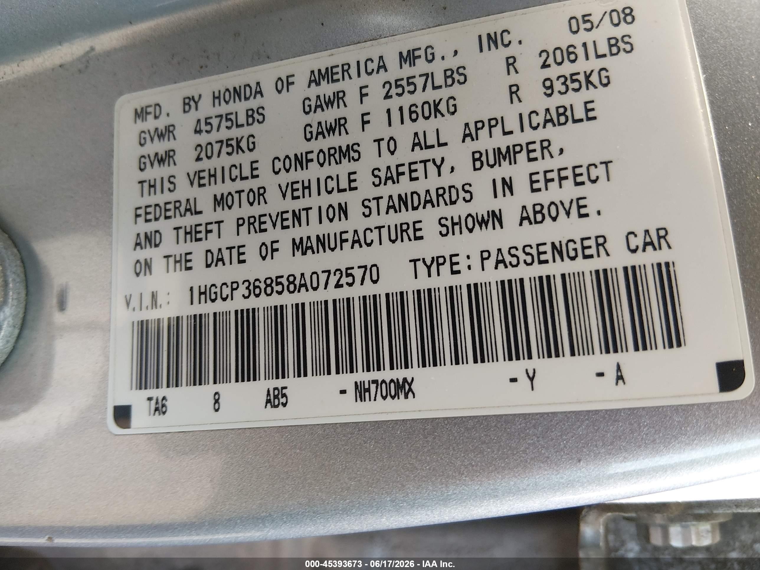 2008 Honda Accord 3.5 Ex-l Silver vin: 1HGCP36858A072570