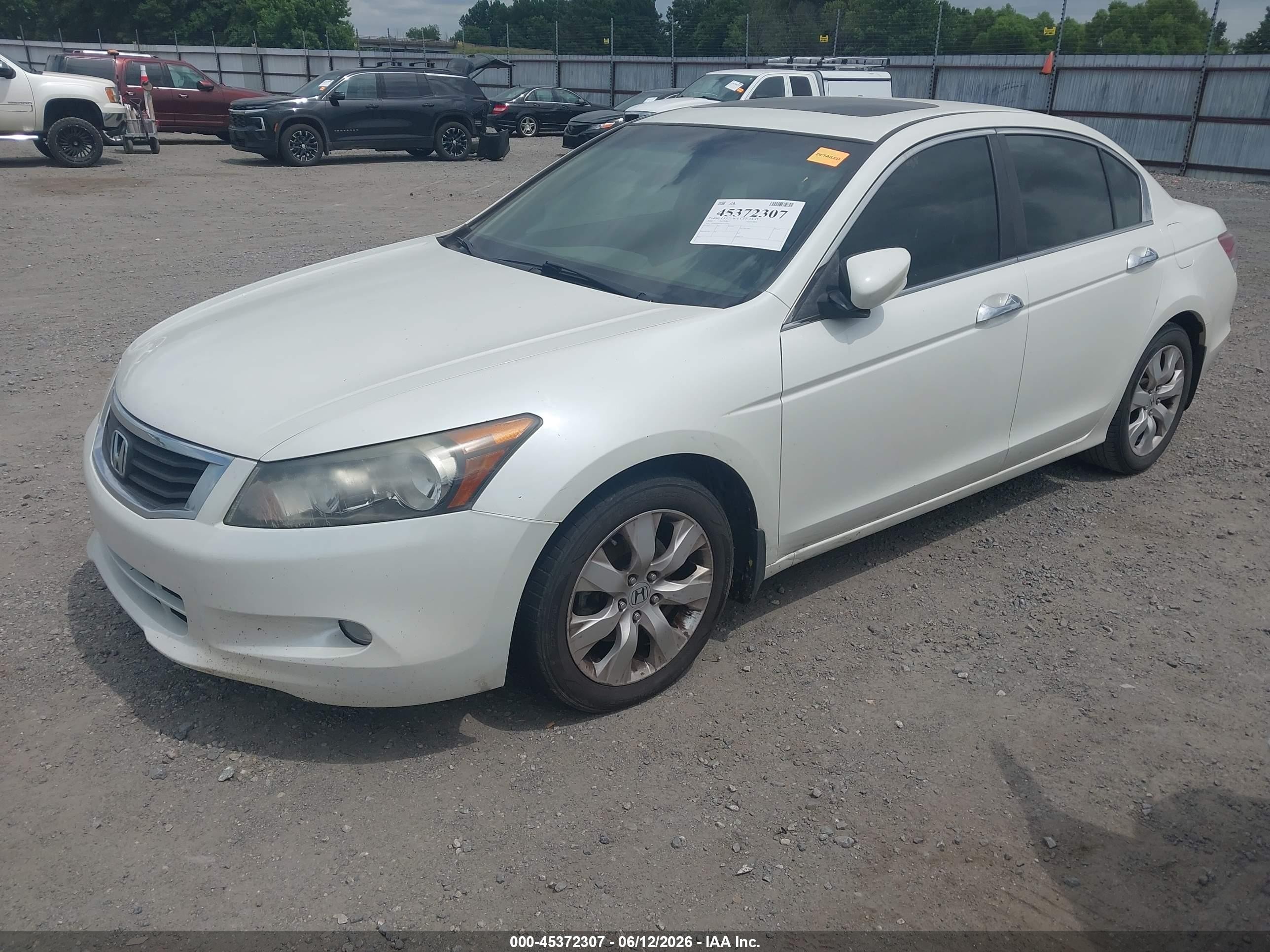 2008 Honda Accord 3.5 Ex-l White vin: 1HGCP36858A075792