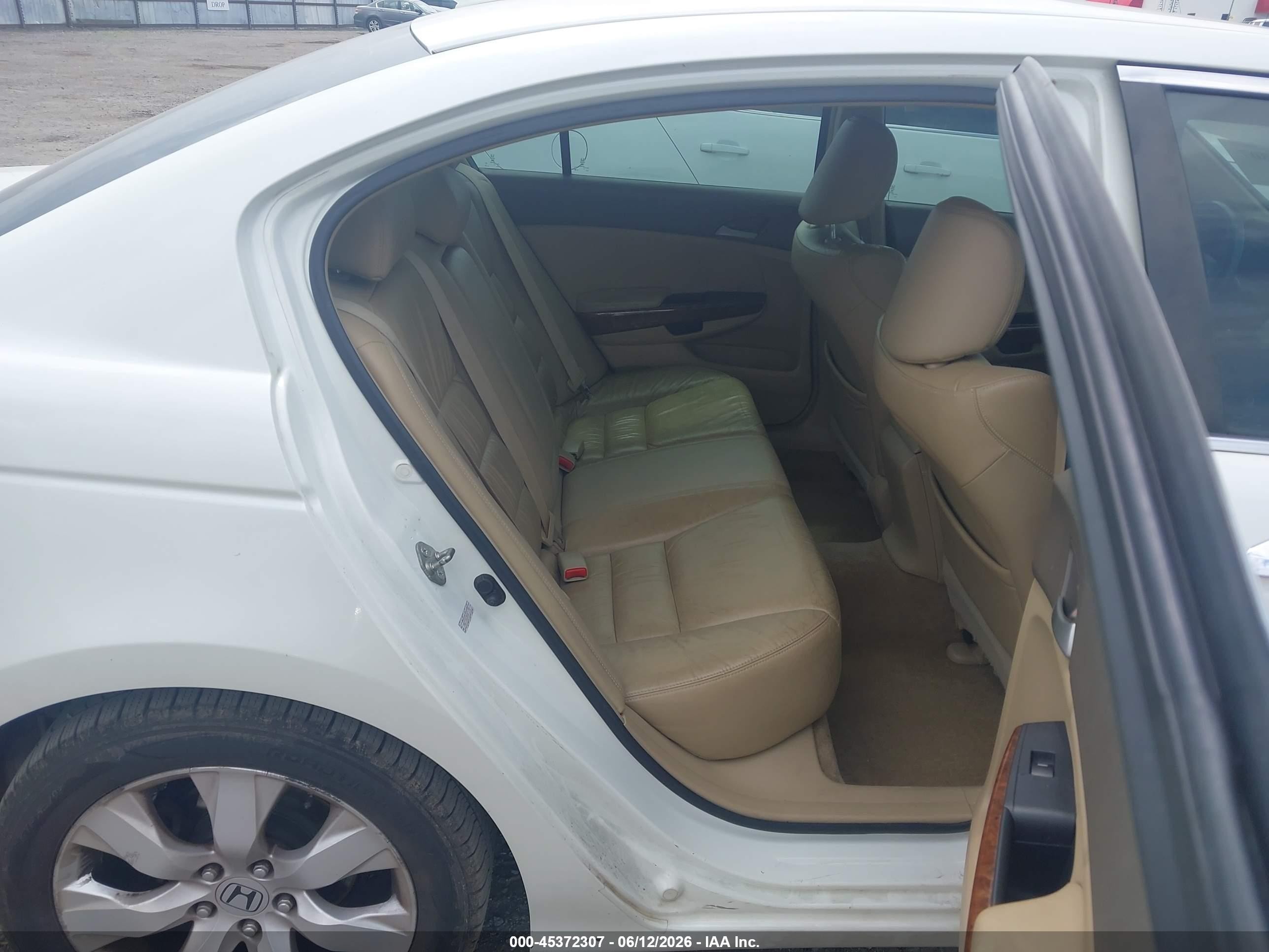 2008 Honda Accord 3.5 Ex-l White vin: 1HGCP36858A075792