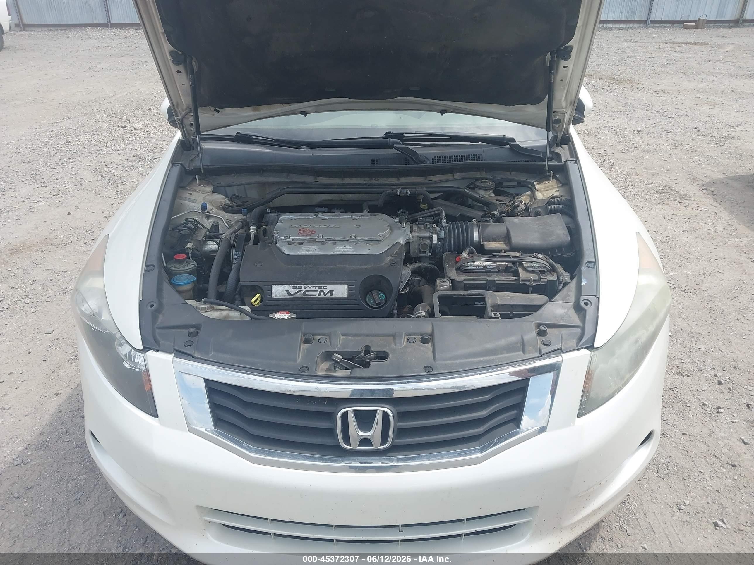 2008 Honda Accord 3.5 Ex-l White vin: 1HGCP36858A075792