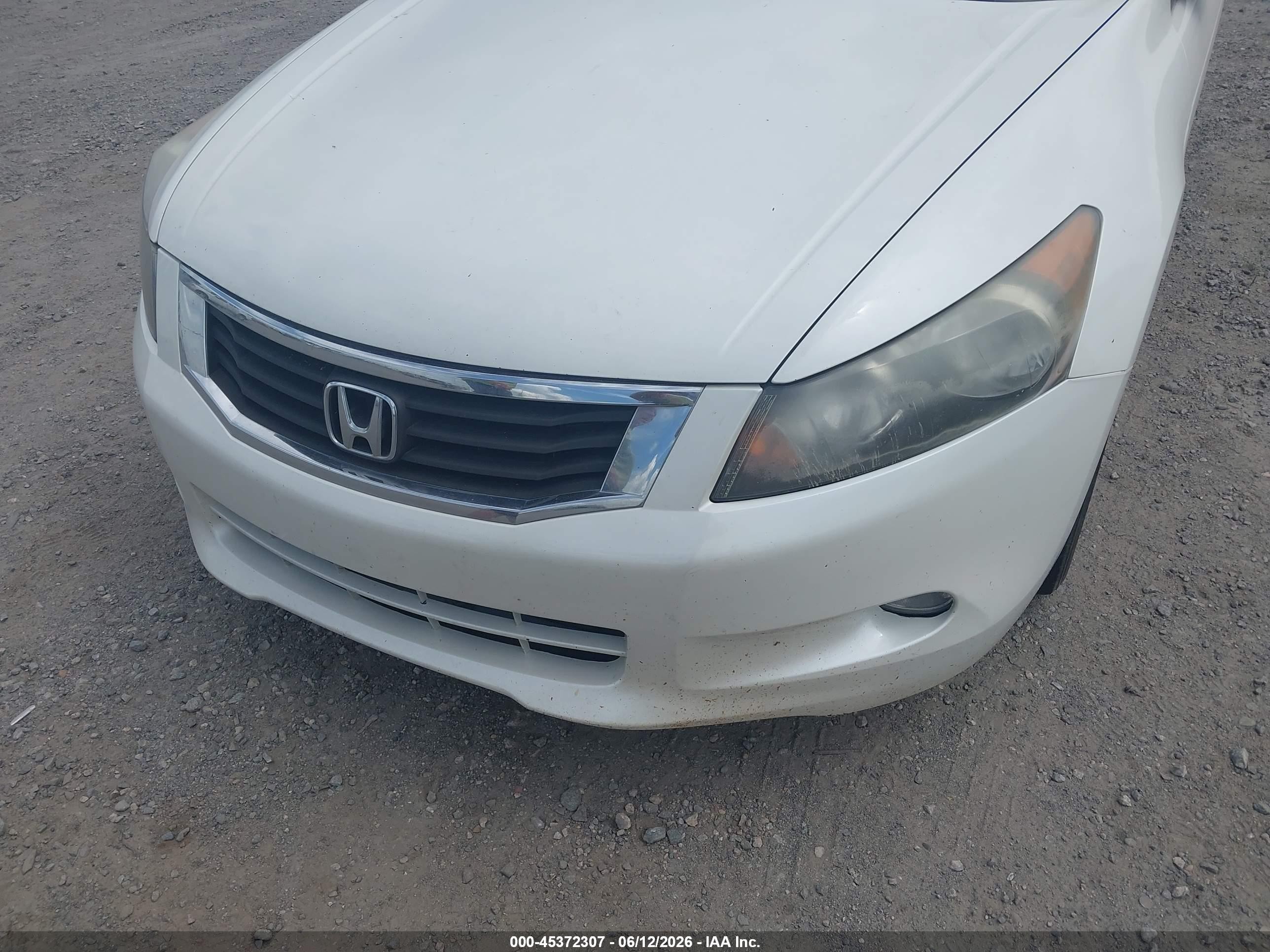 2008 Honda Accord 3.5 Ex-l White vin: 1HGCP36858A075792