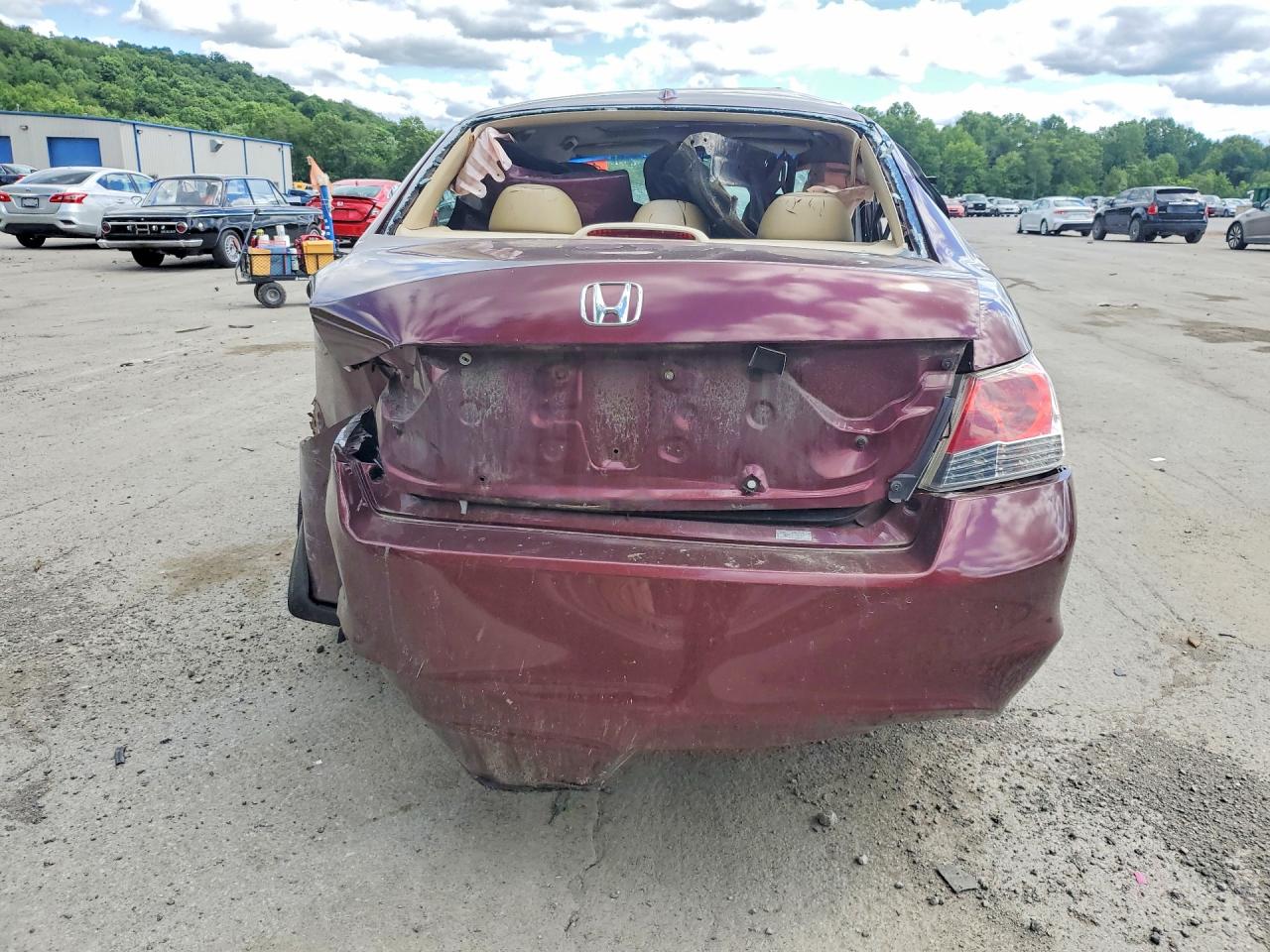 2008 Honda Accord Exl Burgundy vin: 1HGCP36858A076764