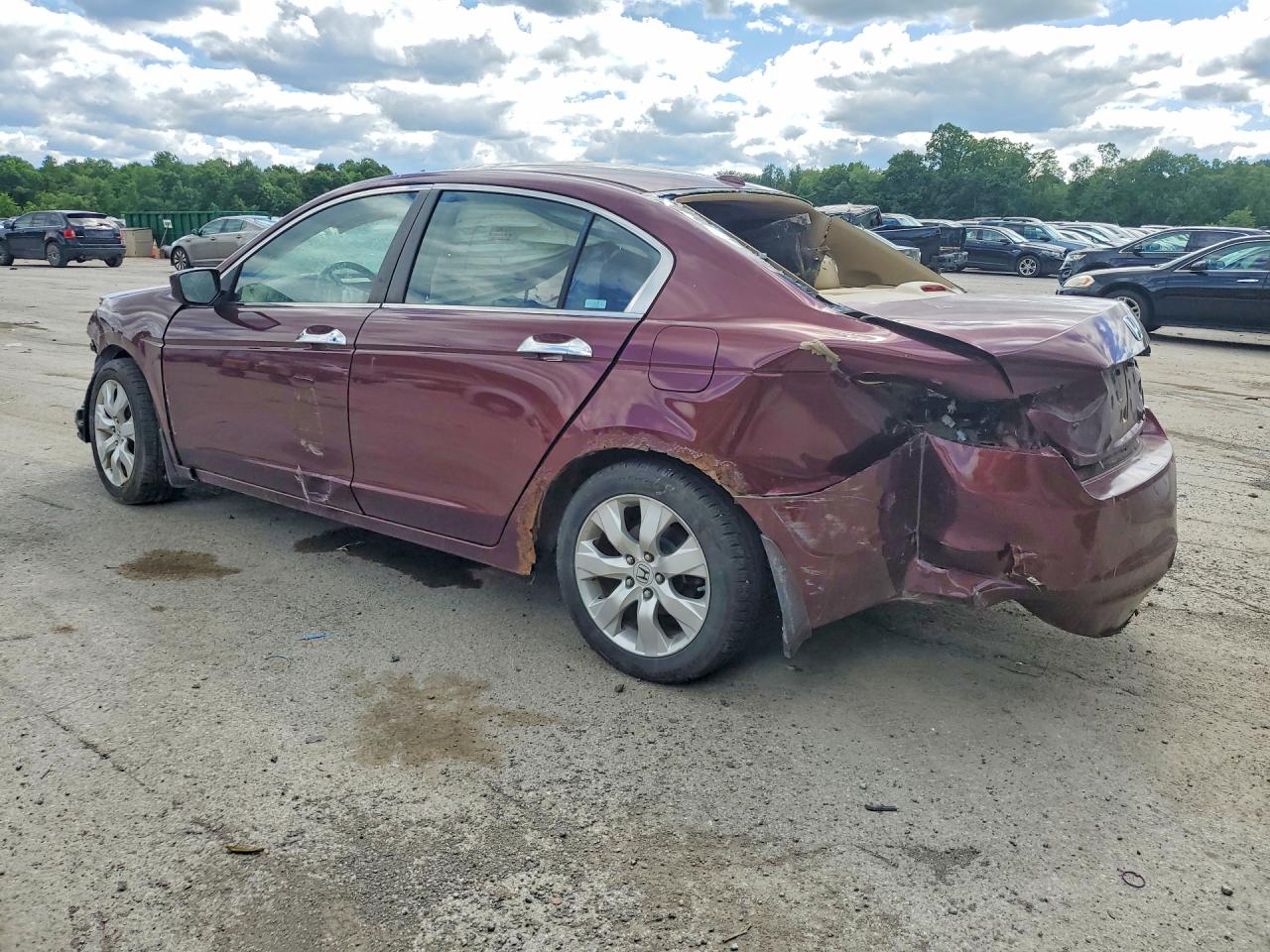 2008 Honda Accord Exl Burgundy vin: 1HGCP36858A076764