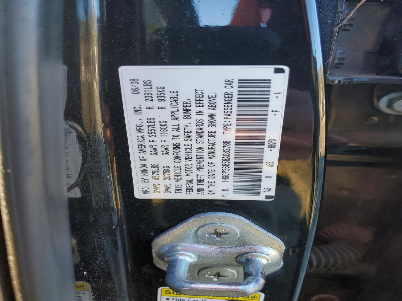2008 Honda Accord Exl Black vin: 1HGCP36858A082788