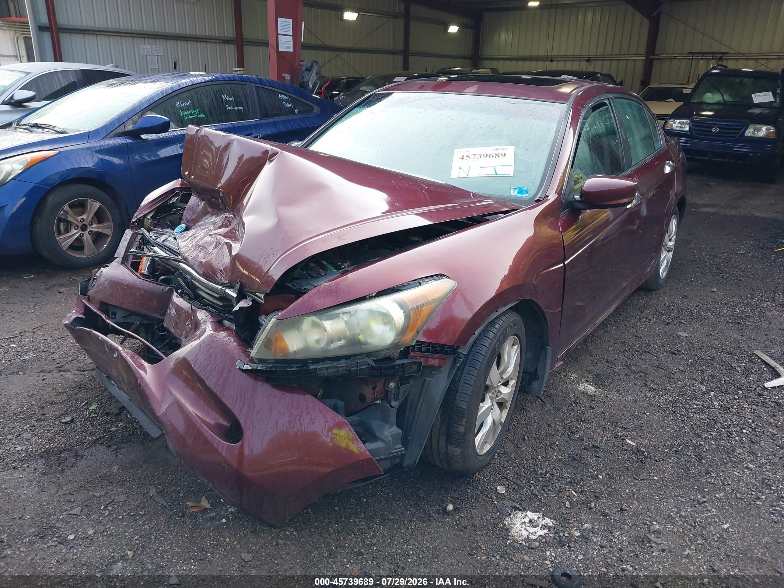 2008 Honda Accord 3.5 Ex-l Burgundy vin: 1HGCP36858A801103