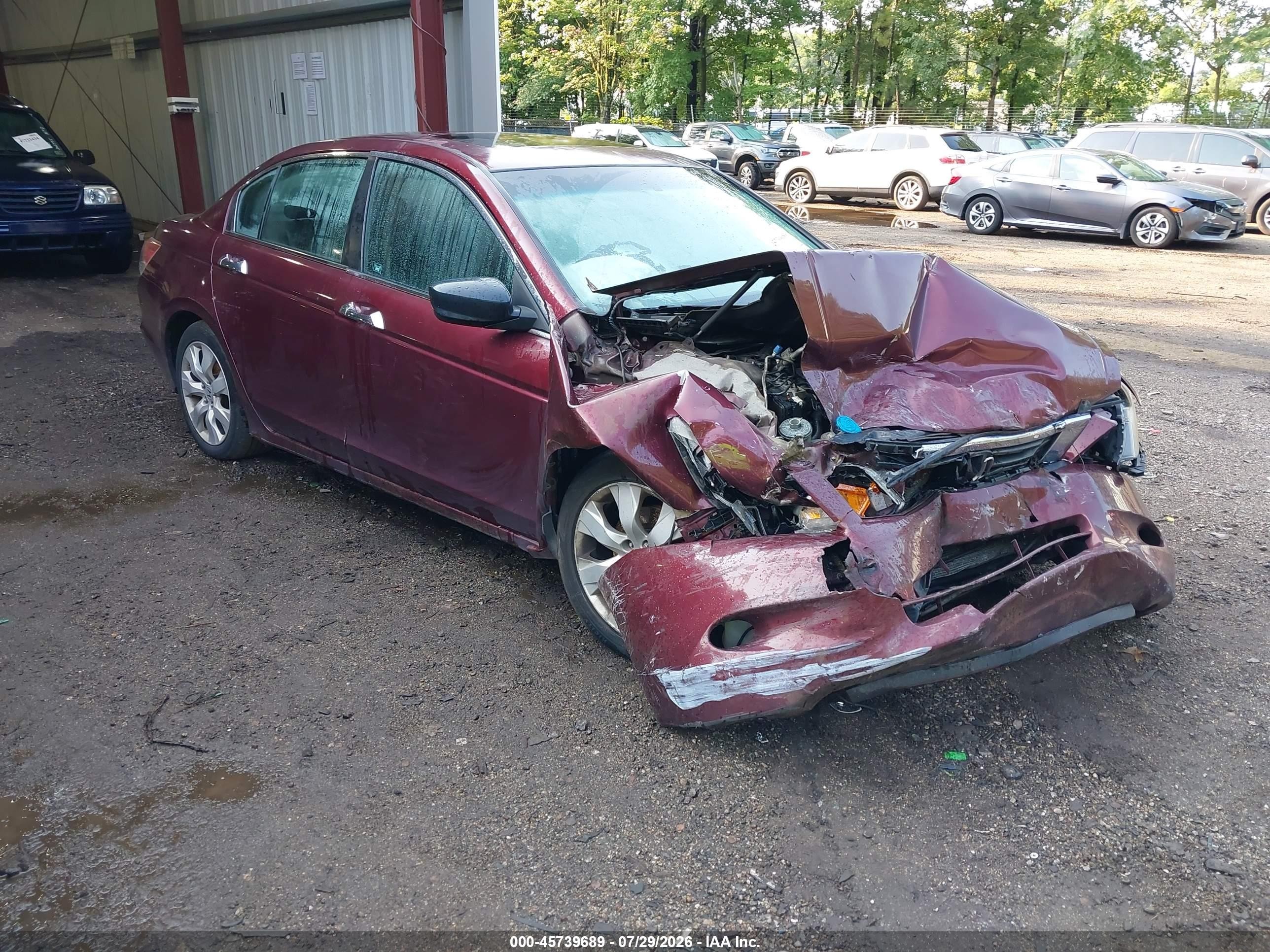 2008 Honda Accord 3.5 Ex-l Burgundy vin: 1HGCP36858A801103