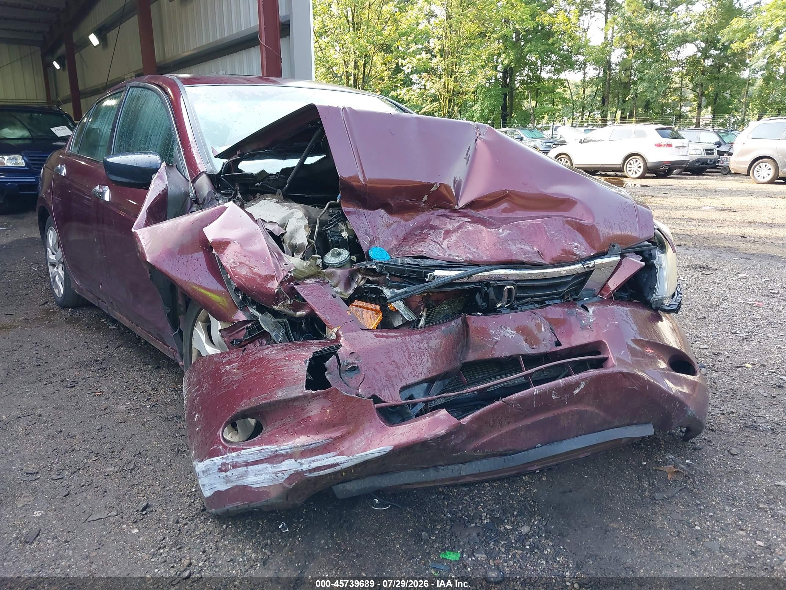 2008 Honda Accord 3.5 Ex-l Burgundy vin: 1HGCP36858A801103