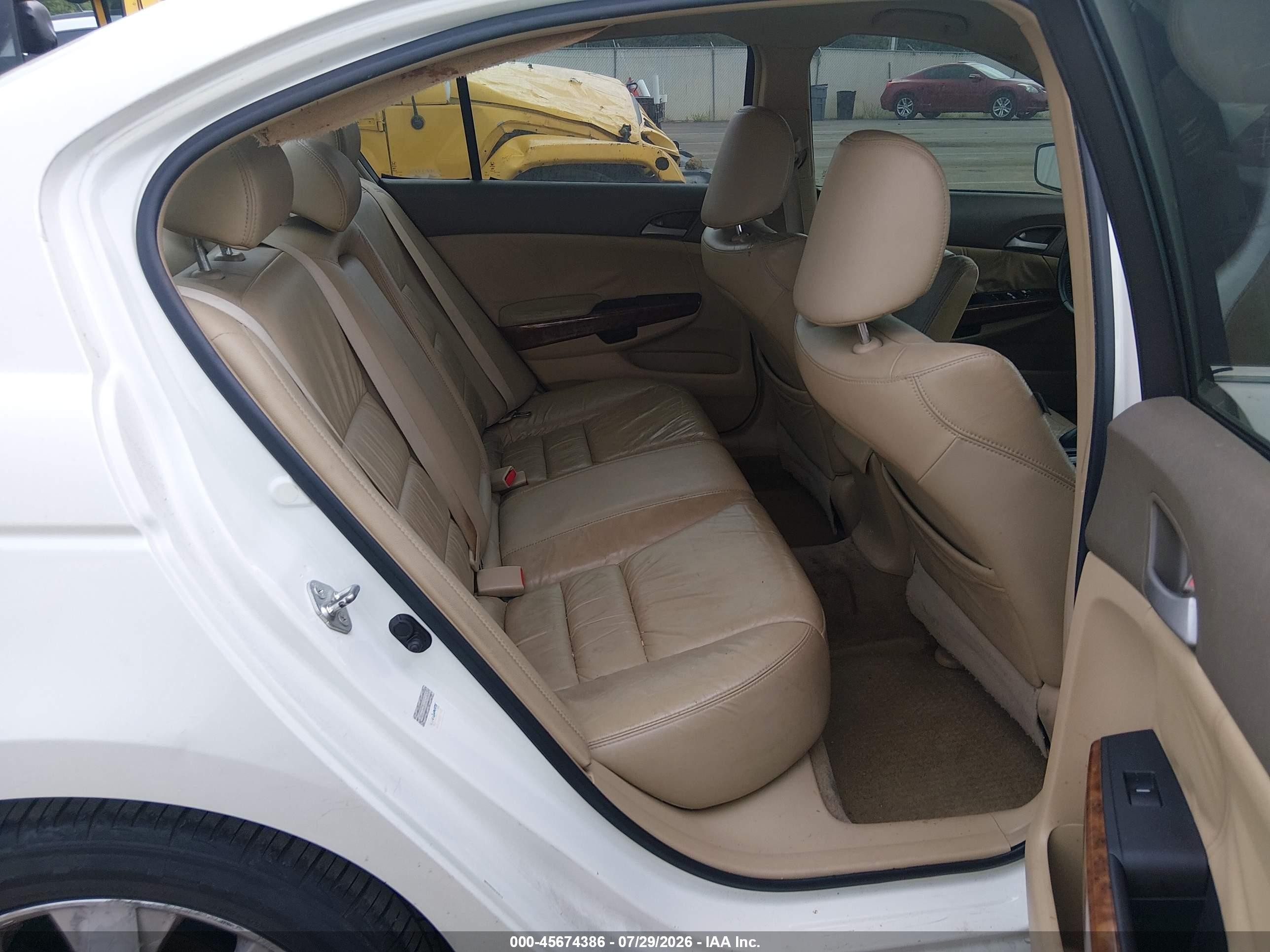 2009 Honda Accord 3.5 Ex-l White vin: 1HGCP36859A009017