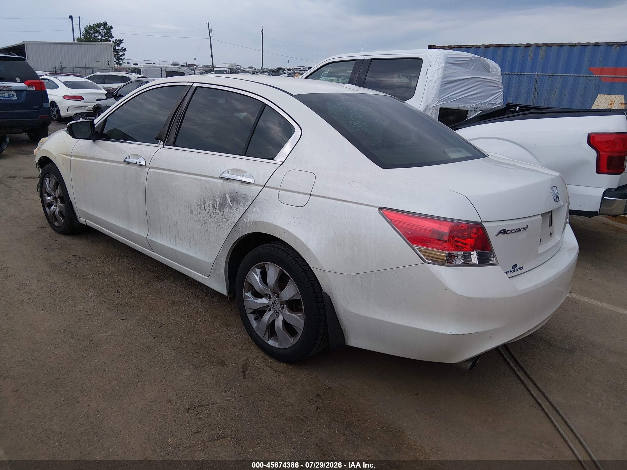 2009 Honda Accord 3.5 Ex-l White vin: 1HGCP36859A009017