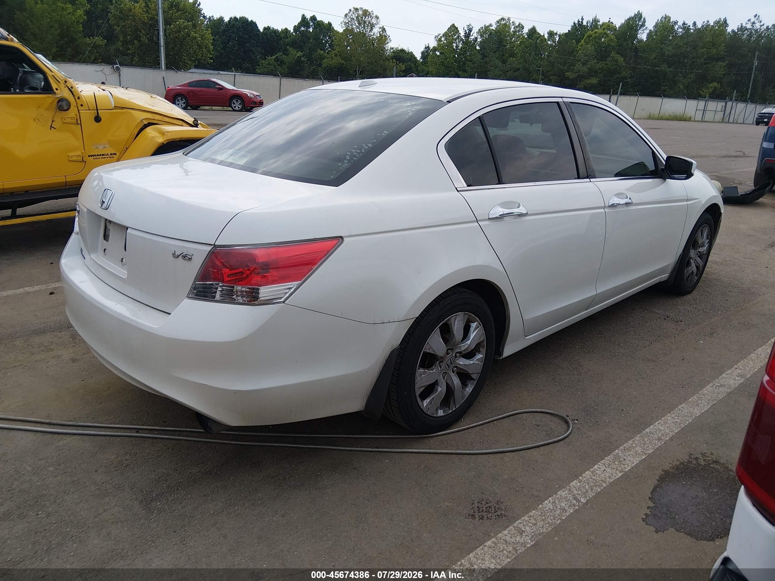 2009 Honda Accord 3.5 Ex-l White vin: 1HGCP36859A009017