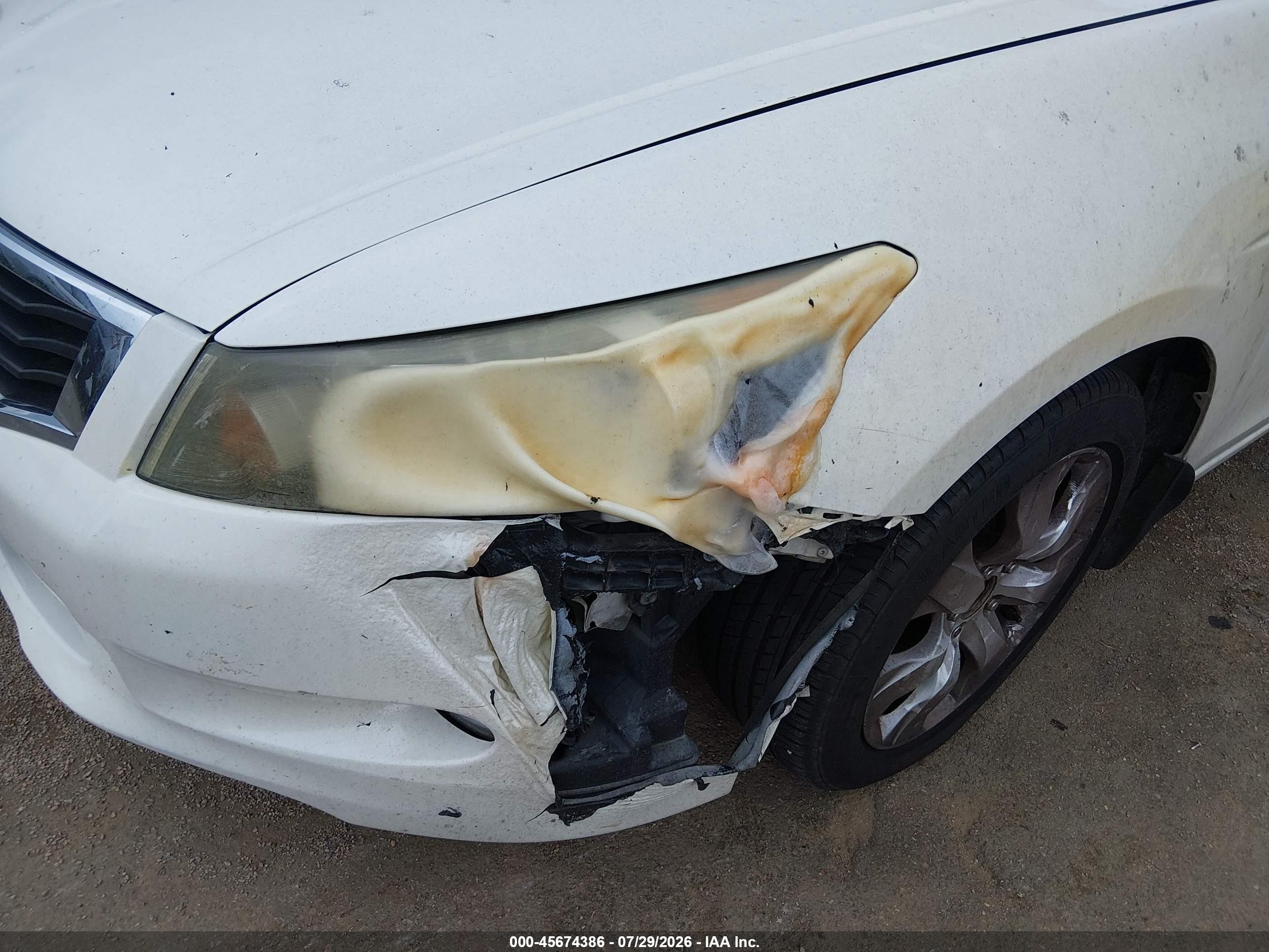 2009 Honda Accord 3.5 Ex-l White vin: 1HGCP36859A009017