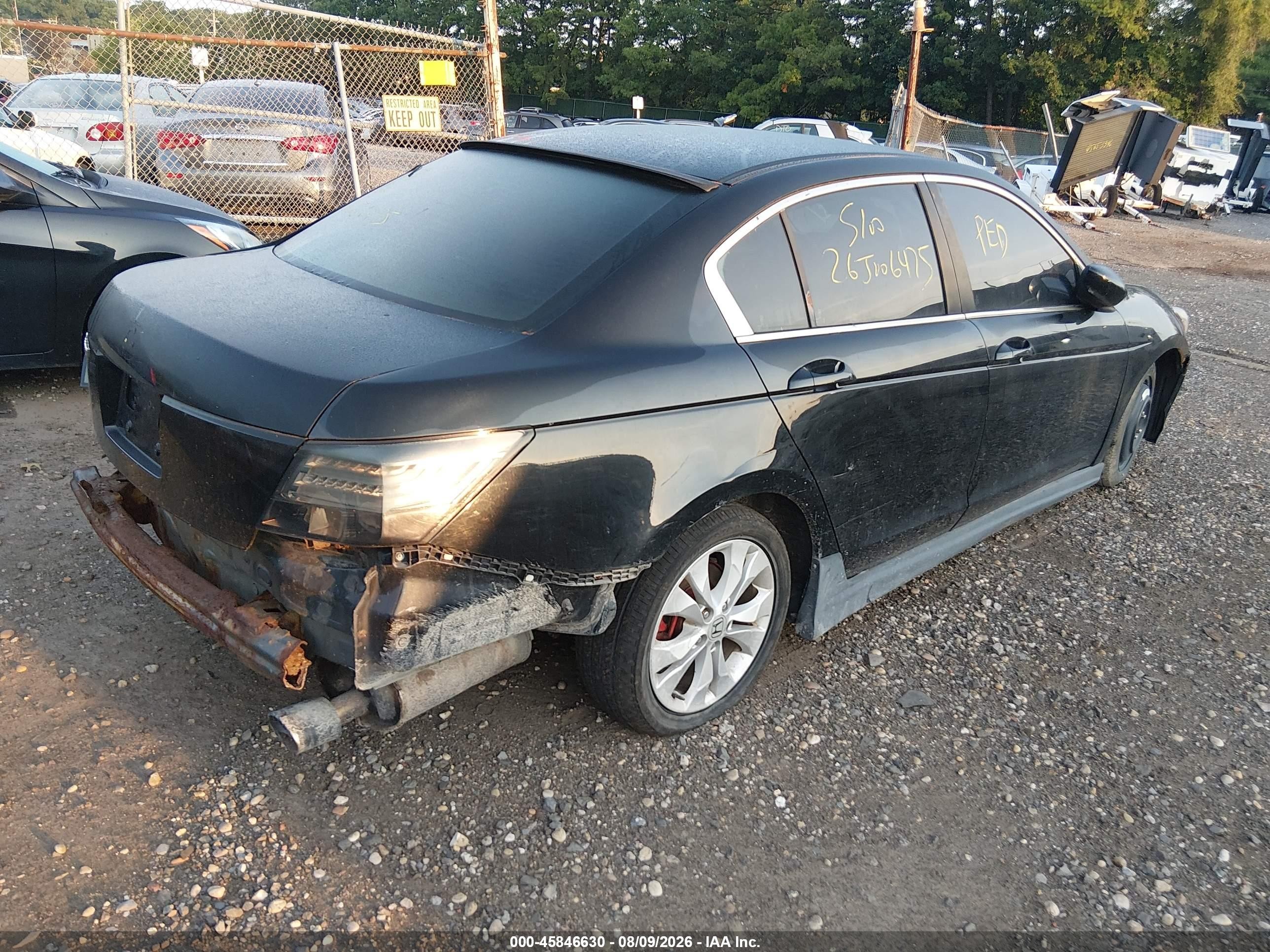 2009 Honda Accord 3.5 Ex-l Black vin: 1HGCP36859A016520