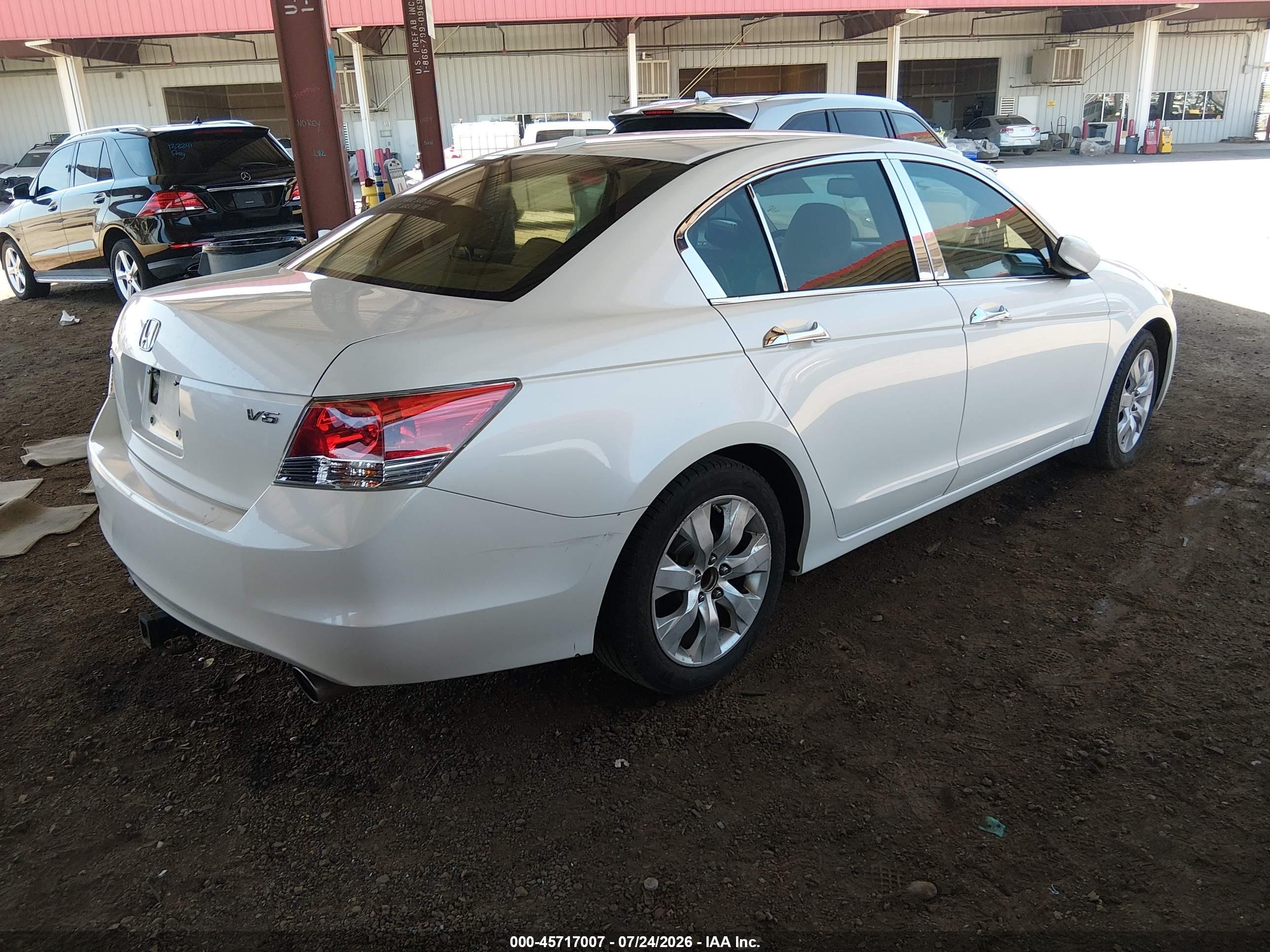 2009 Honda Accord 3.5 Ex-l White vin: 1HGCP36859A024844