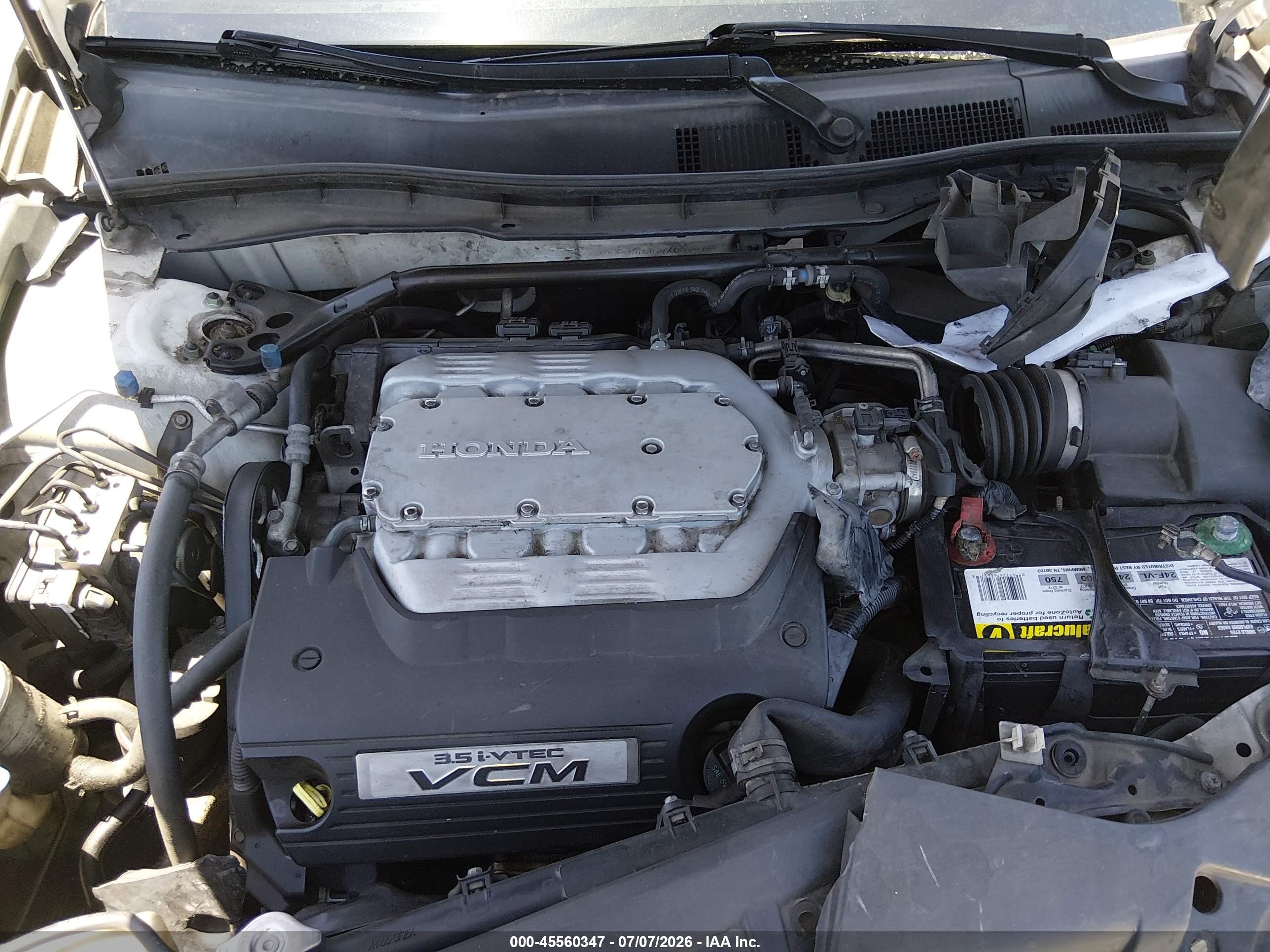 2009 Honda Accord 3.5 Ex-l Белый vin: 1HGCP36859A034919