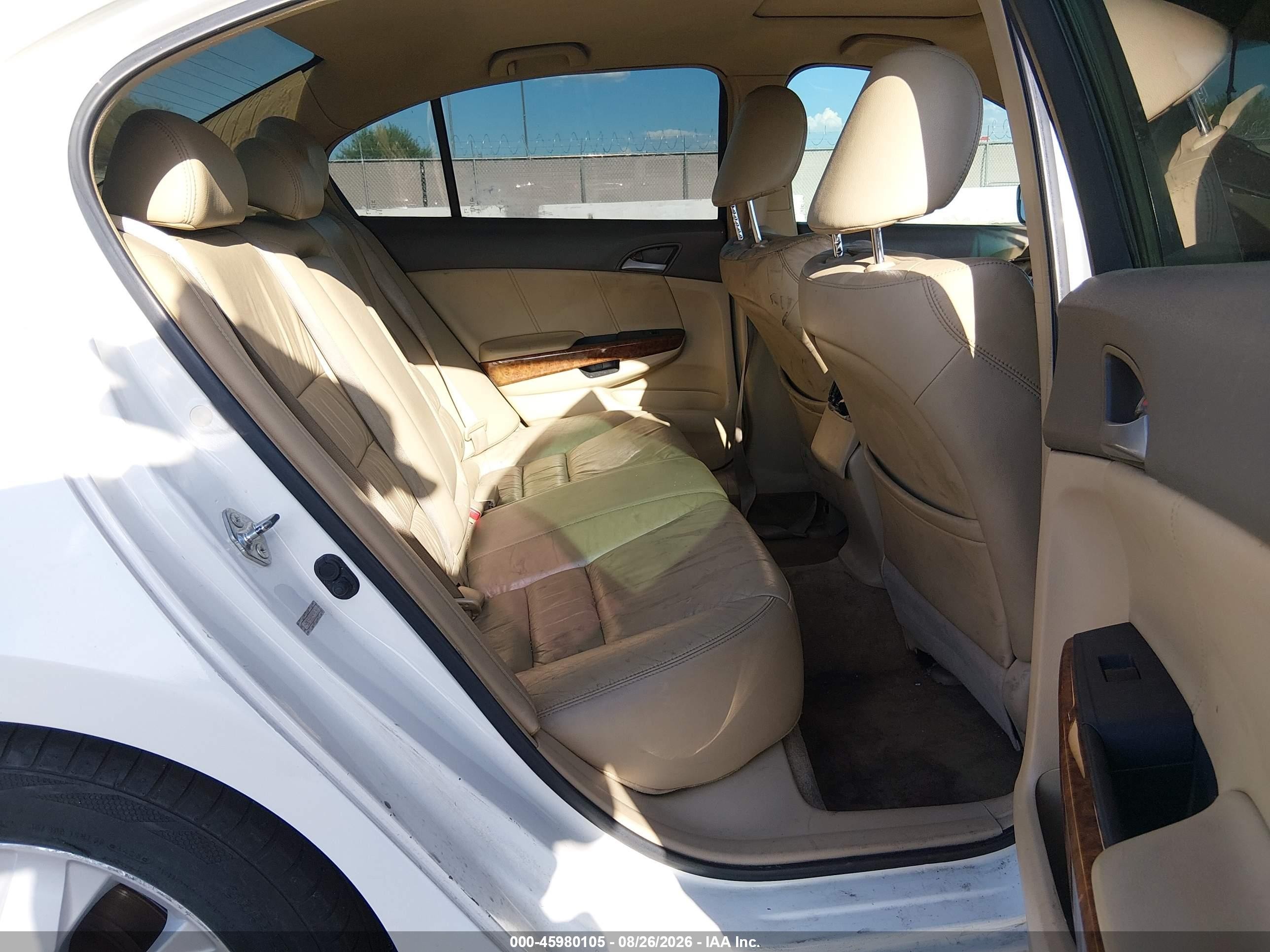 2009 Honda Accord 3.5 Ex-l White vin: 1HGCP36859A046360